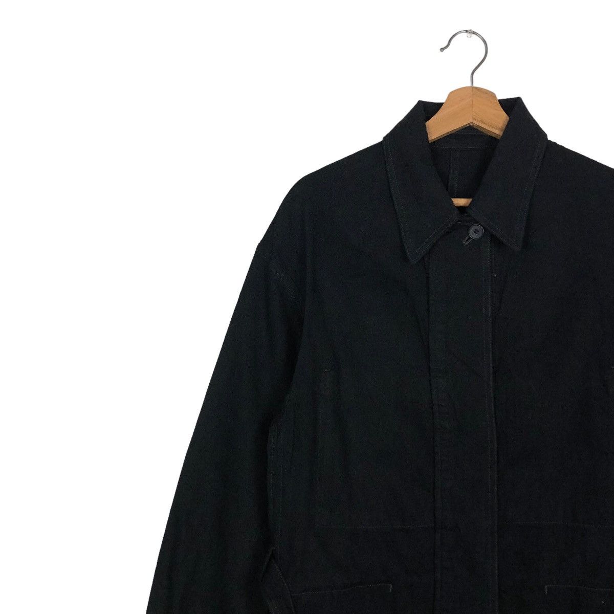 Japanese Brand 🔥Vintage Long Jacket Chore Rich Black Uniqlo Undercover Jpn Size US M / EU 48-50 / 2 - 7 Thumbnail