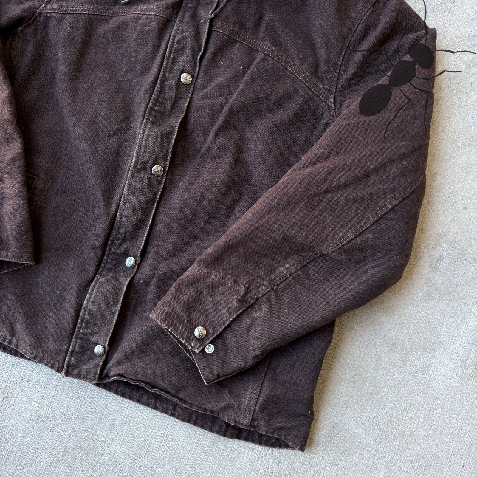 Carhartt × Vintage Vintage Y2K Carhartt WOMENS DKB brown button work jacket Size US L / EU 52-54 / 3 - 4 Thumbnail
