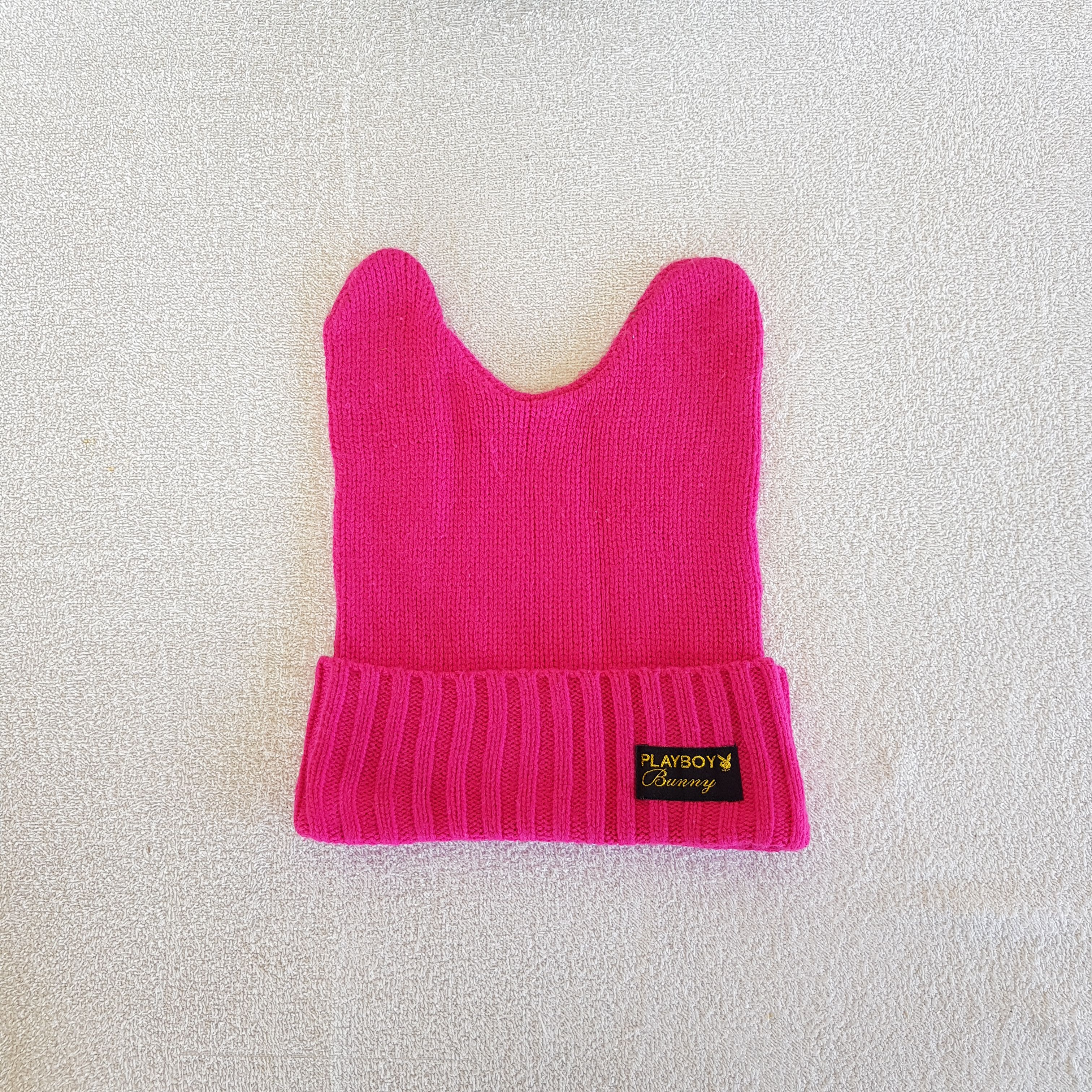 Japanese Brand × Other × Playboy Vintage Playboy Horn Beanie Cable Knit Snow Caps Ski Hats Size ONE SIZE - 6 Thumbnail