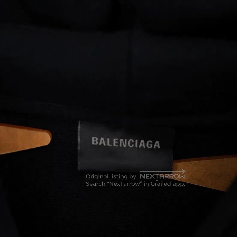 Balenciaga Balenciaga Front and Back Graffiti Letter Logo Hooded Blac Size US M / EU 48-50 / 2 - 3 Thumbnail