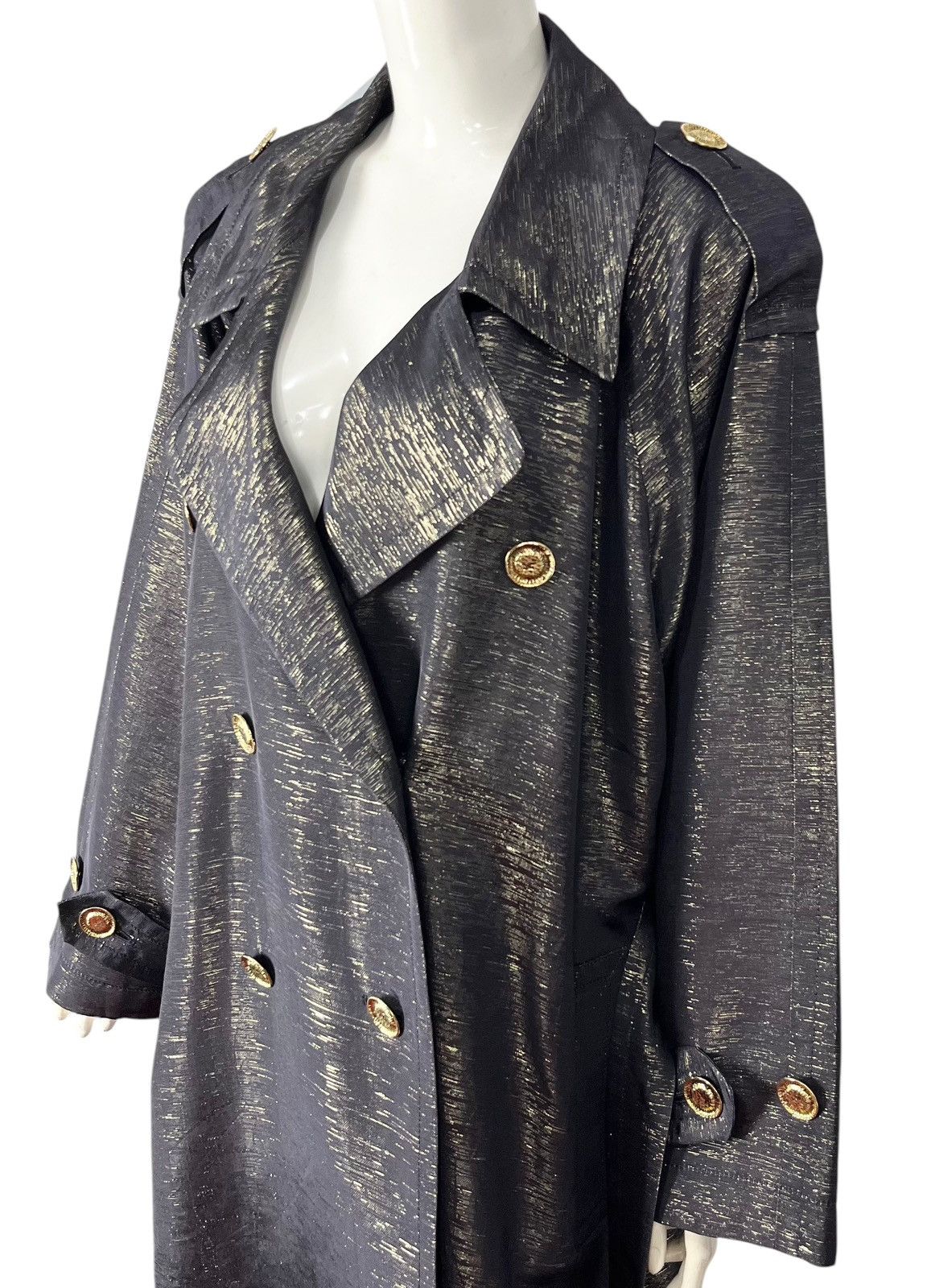 Designer × Yves Saint Laurent Vintage YSL Yves Saint Laurent Gold Weaving Trench Coat Size XS / US 0-2 / IT 36-38 - 1 Thumbnail