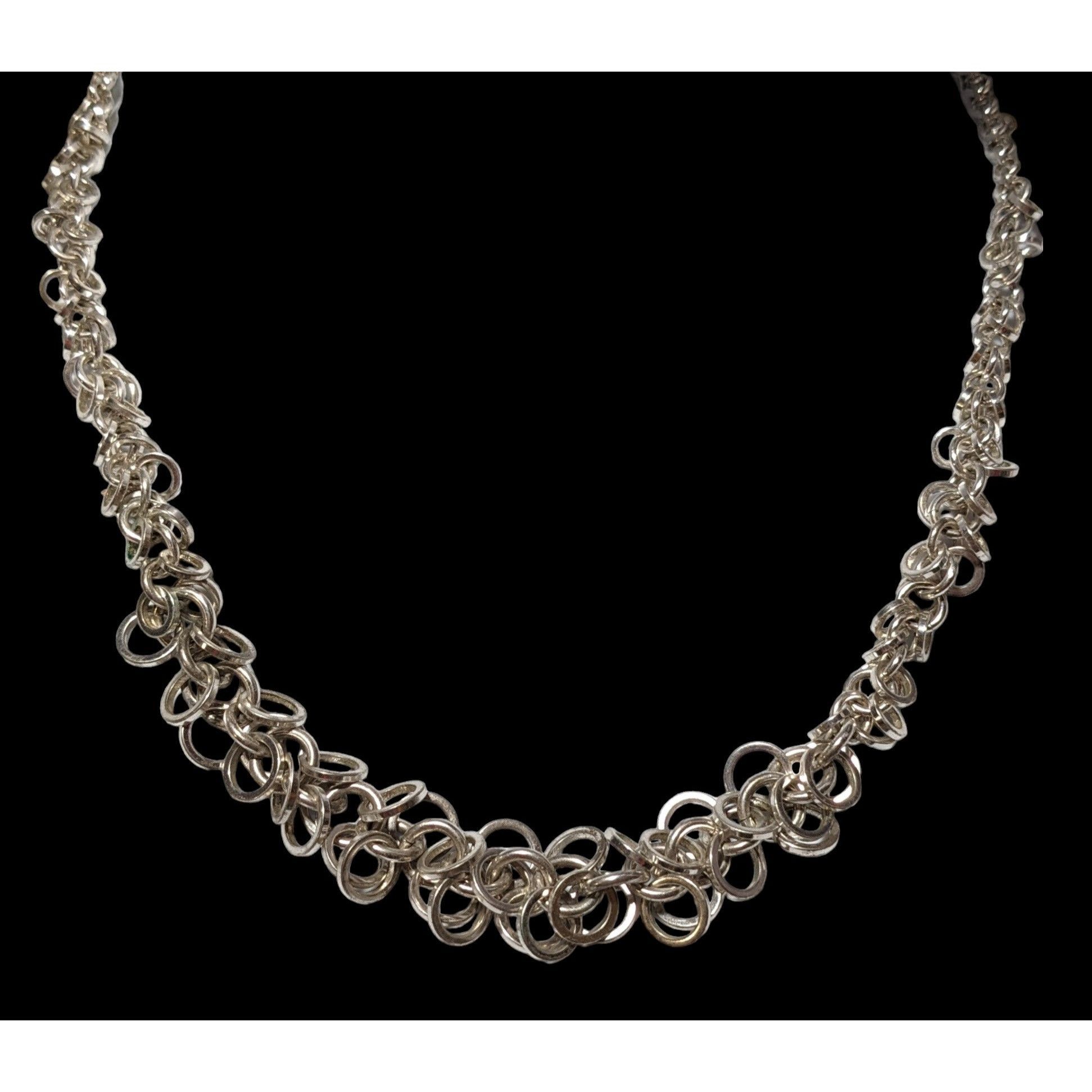 Other Vintage Avon Silver Ring Cluster Necklace Size ONE SIZE - 2 Thumbnail