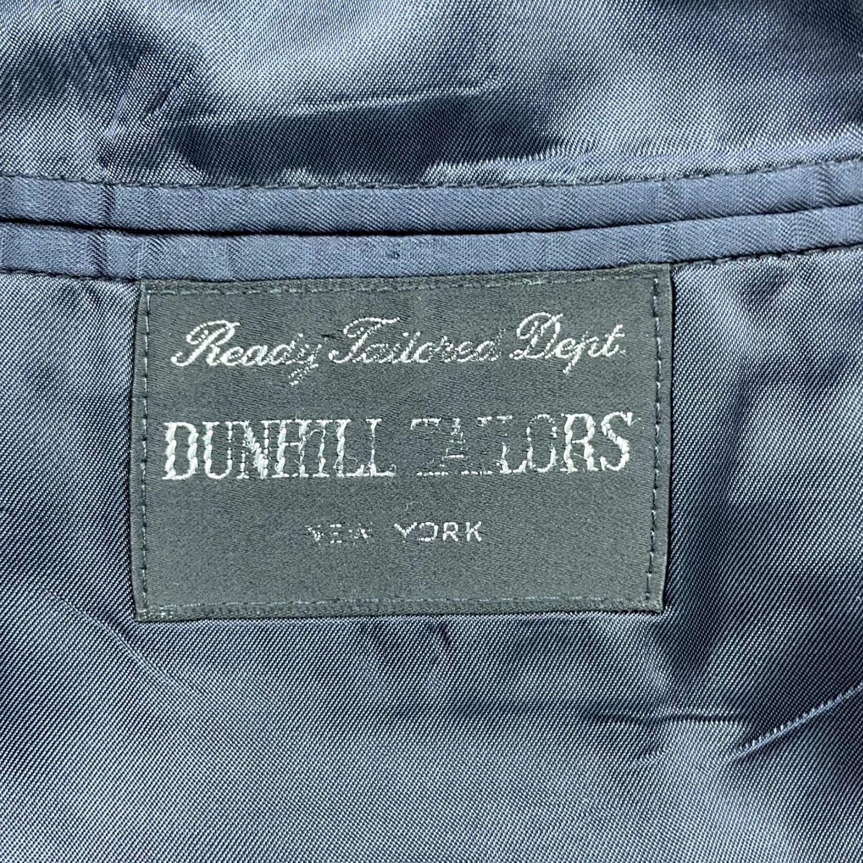 Vintage VTG Dunhill Tailors Men’s Blazer Coat Jacket Wool Flannel 2-Button Navy 44R US Adults Mens Size 44R - 5 Thumbnail