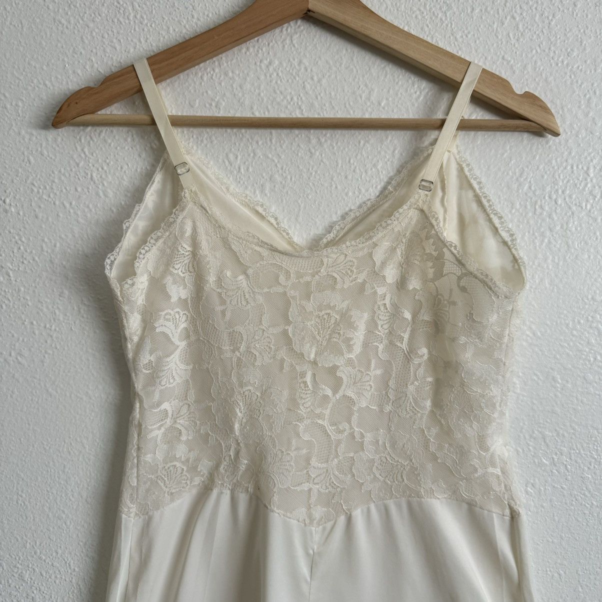 Vintage VANITY FAIR Vintage 50s White Lace Slip Petticoat Dress Size S / US 4 / IT 40 - 6 Thumbnail