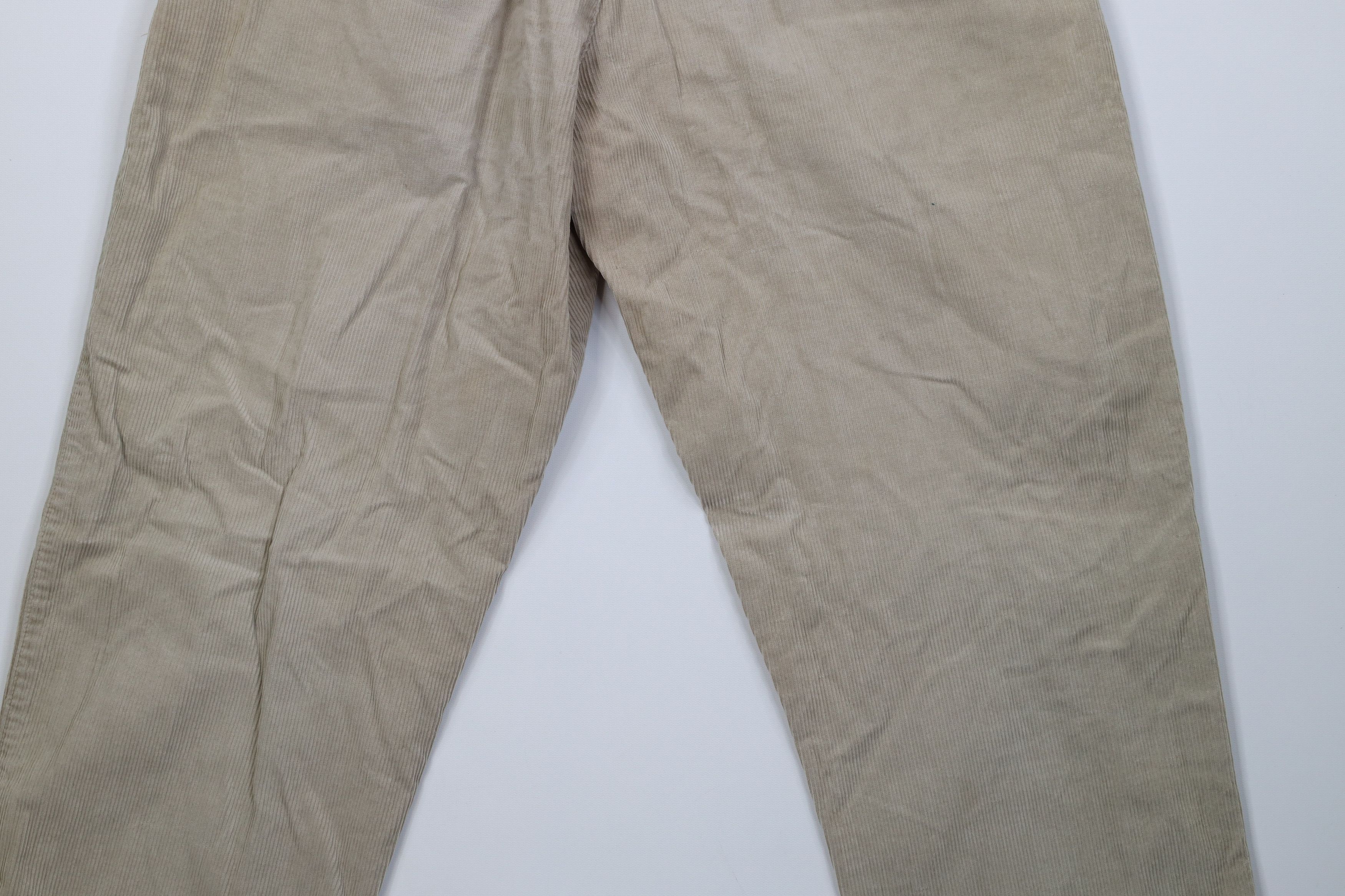 Vintage Vintage 90s Streetwear Wide Leg Corduroy Chino Pants Beige Size US 34 / EU 50 - 14 Thumbnail