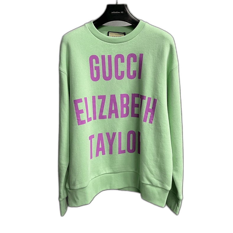 Gucci Gucci Green Logo Print Long Sleeve Sweatshirt Size US L / EU 52-54 / 3 - 1 Thumbnail