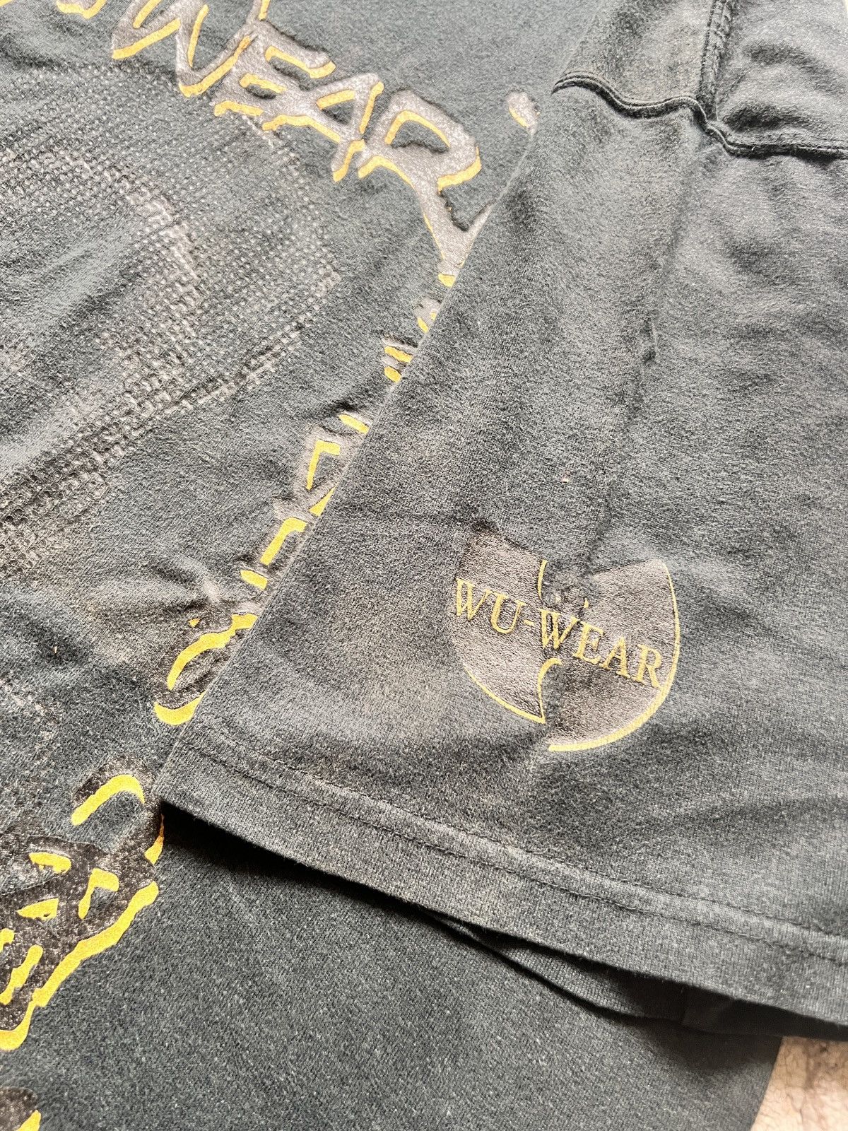 Vintage × Wu-Tang Clan Trashed Sunfaded 90s Wu Wear Tshirt Size US XL / EU 56 / 4 - 3 Thumbnail