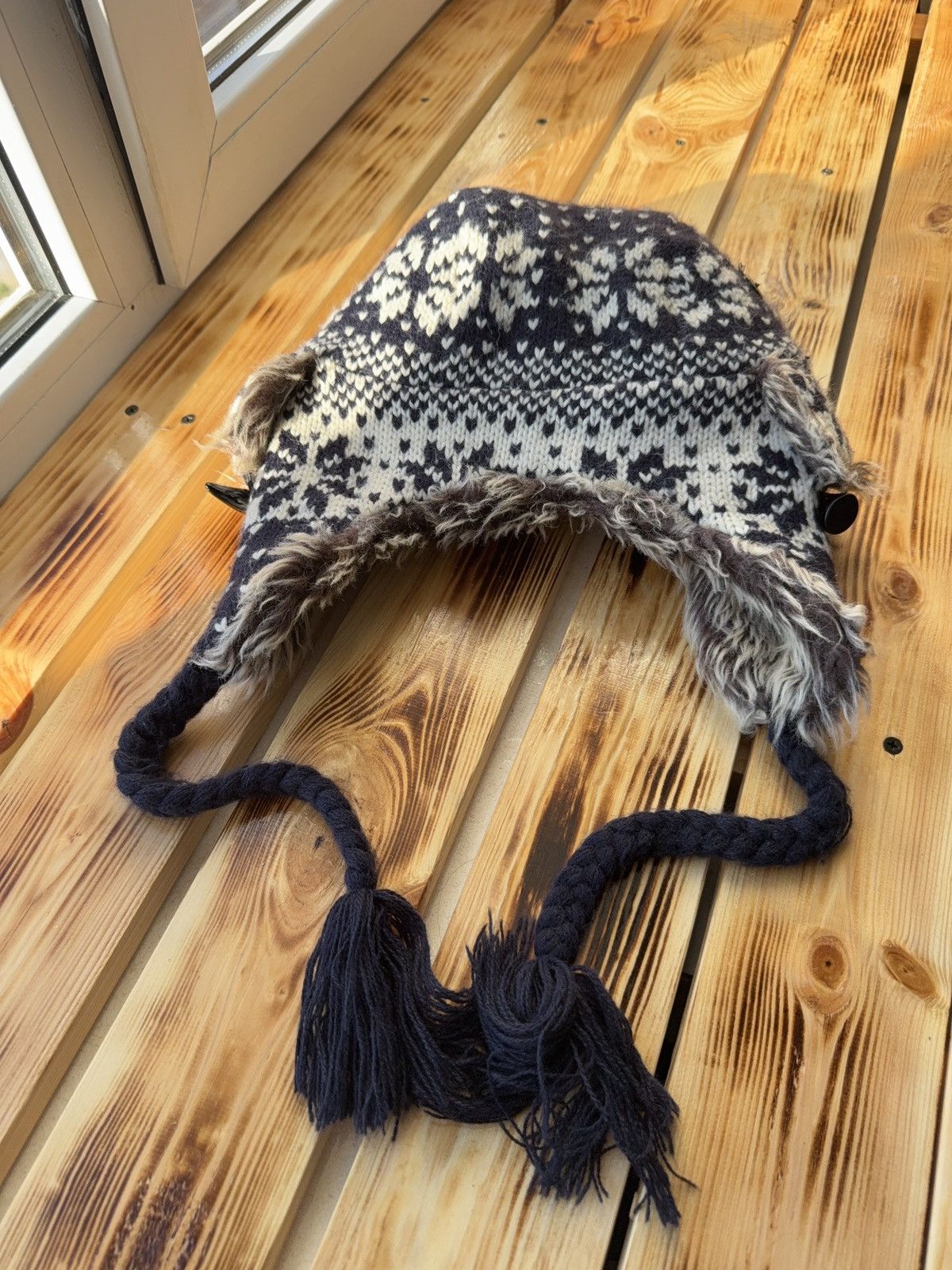 Le Grande Bleu (L.G.B.) Vintage Y2K Fuzzy Fur Ushanka Hat if six was nine LGB Style Size ONE SIZE - 7 Thumbnail