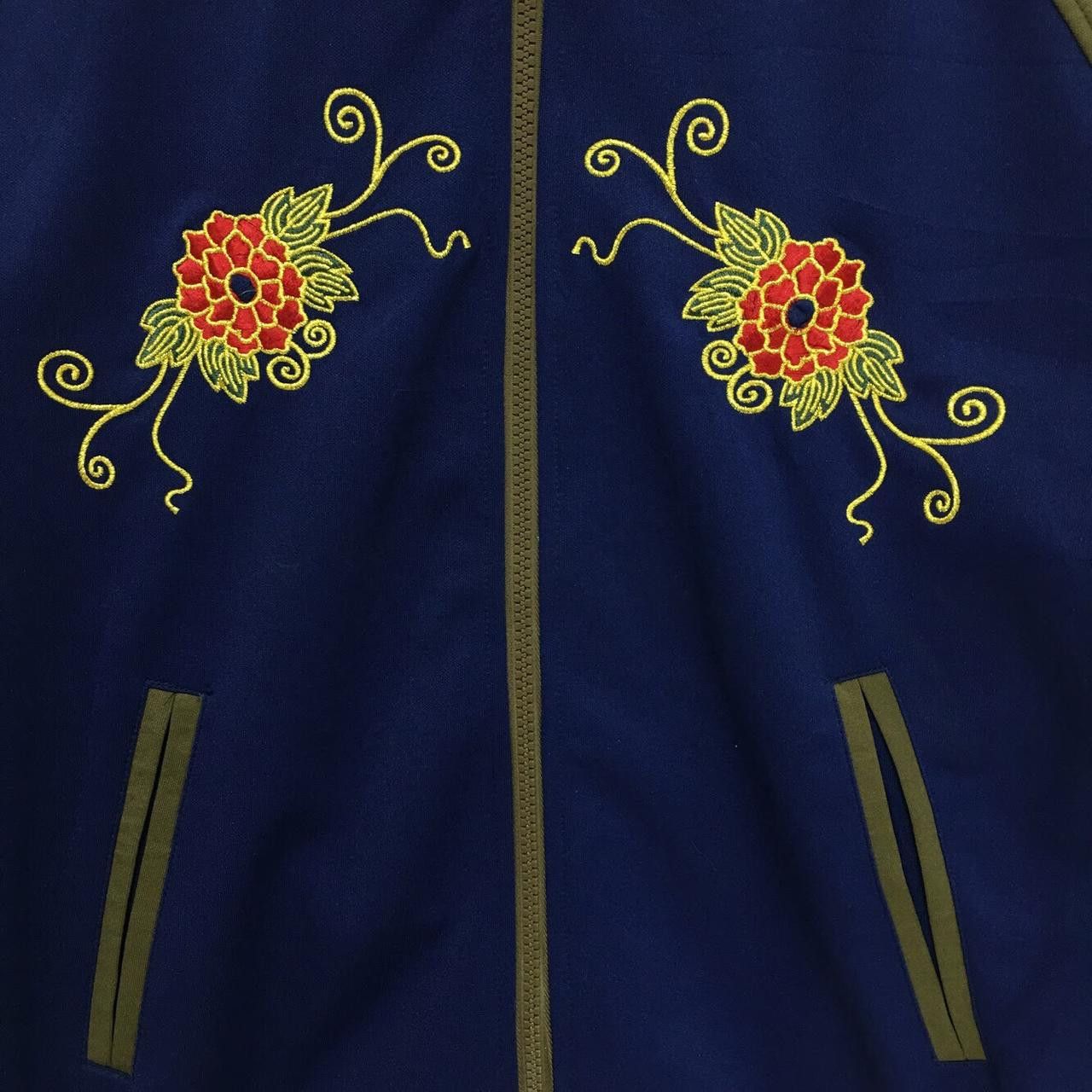 Vintage Vintage SUKAJAN Jacket Sakura Fujin Raijin Floral Size L / US 10 / IT 46 - 3 Thumbnail