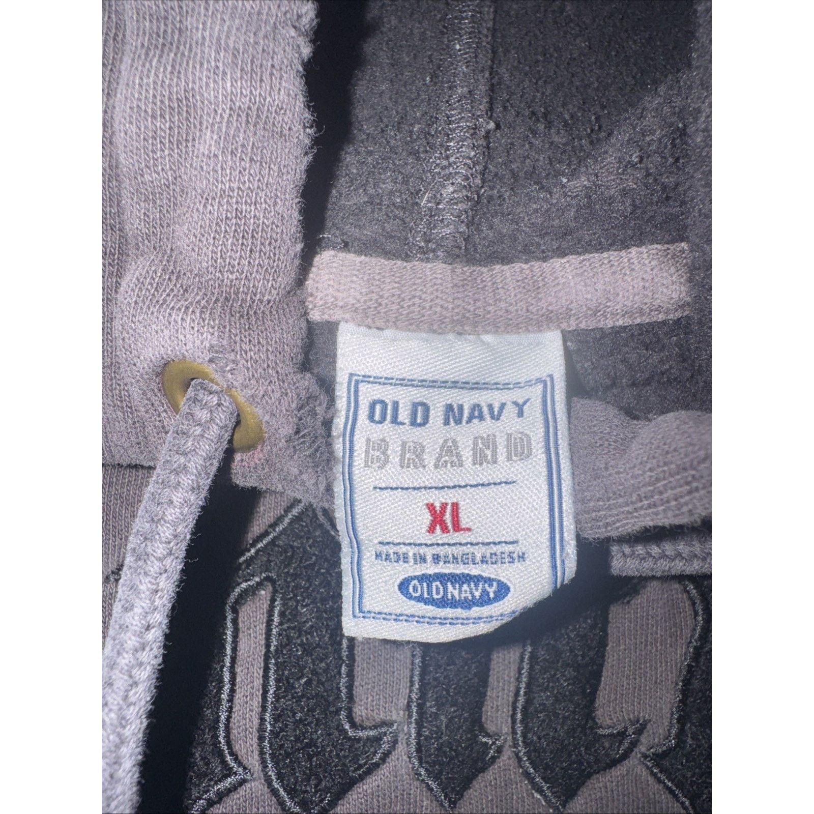 Old Navy × Vintage Old Navy Pullover Hoodie Black XL 25x25 90s Y2K USA Skater Size US XL / EU 56 / 4 - 4 Thumbnail