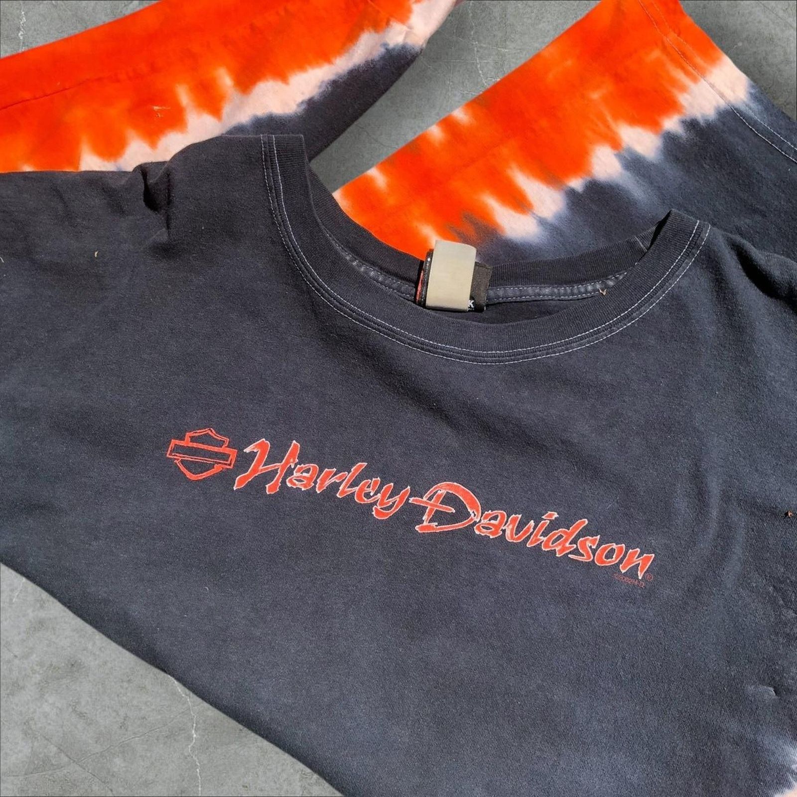 Harley Davidson 1998 Harley Davidson Tie Dye Long Sleeve Size US XL / EU 56 / 4 - 3 Thumbnail