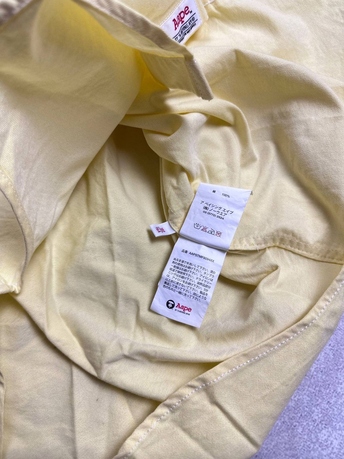 Aape Vintage Aape Bape Yellow Shirt Mens Rare Japanese Style L Size US L / EU 52-54 / 3 - 10 Thumbnail