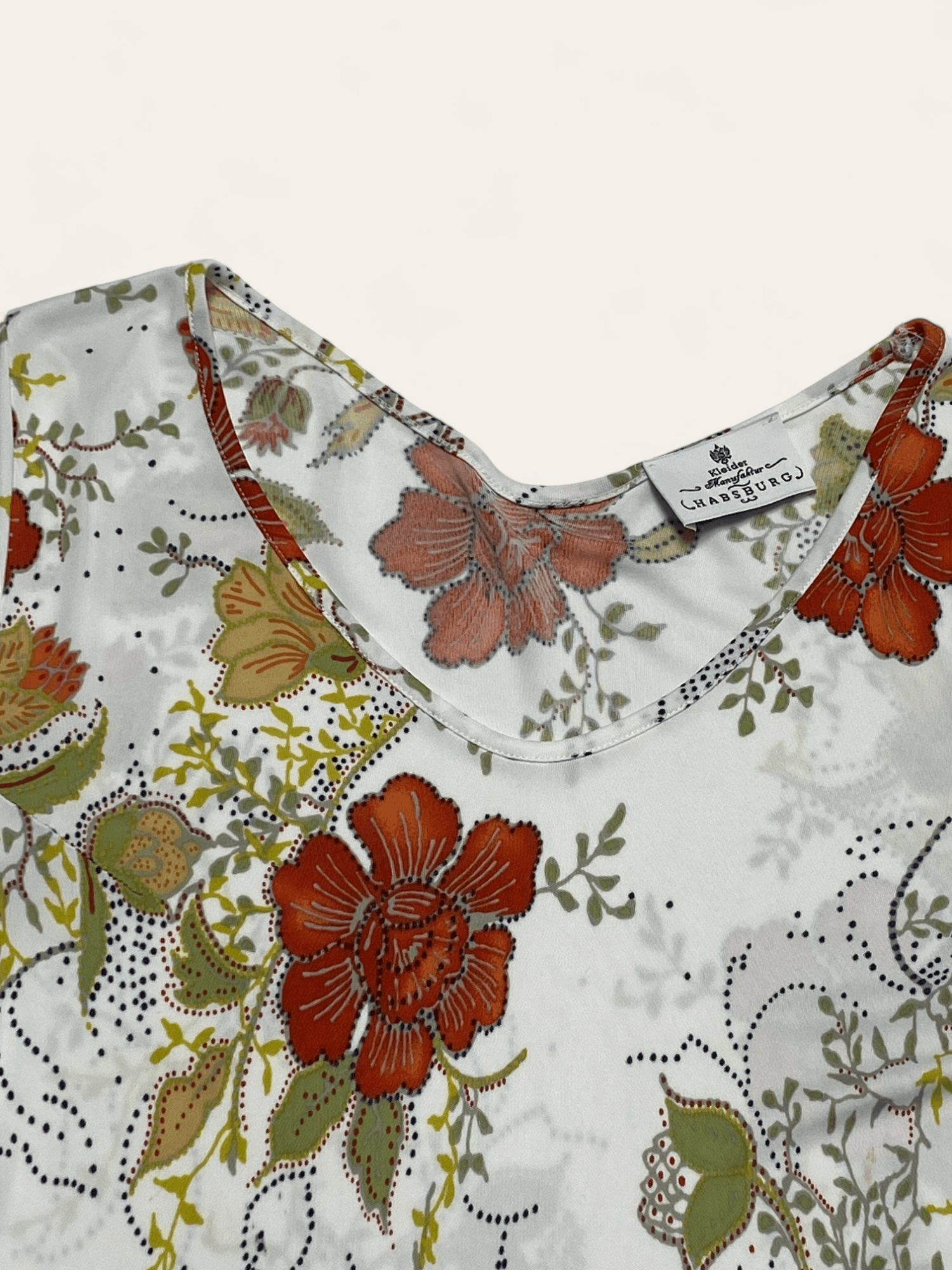 Vintage Vintage KLEIDER MANUFAKTUR Beautiful Overprint Flower Tee Size XS / US 0-2 / IT 36-38 - 2 Thumbnail