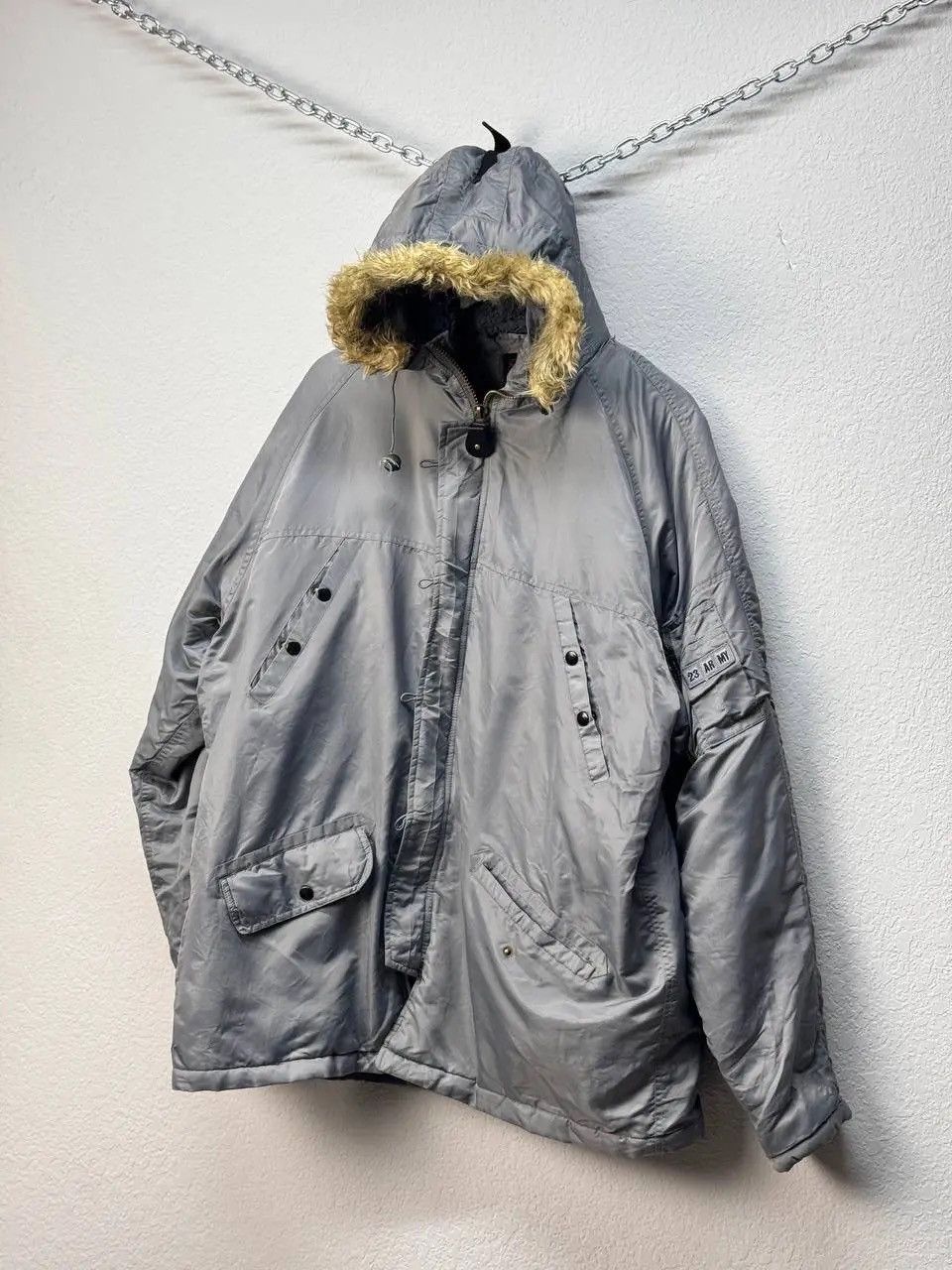 If Six Was Nine × Le Grande Bleu (L.G.B.) × Yohji Yamamoto Avant Garde If Six Was Nine Style Jacket Fur Hood MA1 Size US XL / EU 56 / 4 - 1 Thumbnail