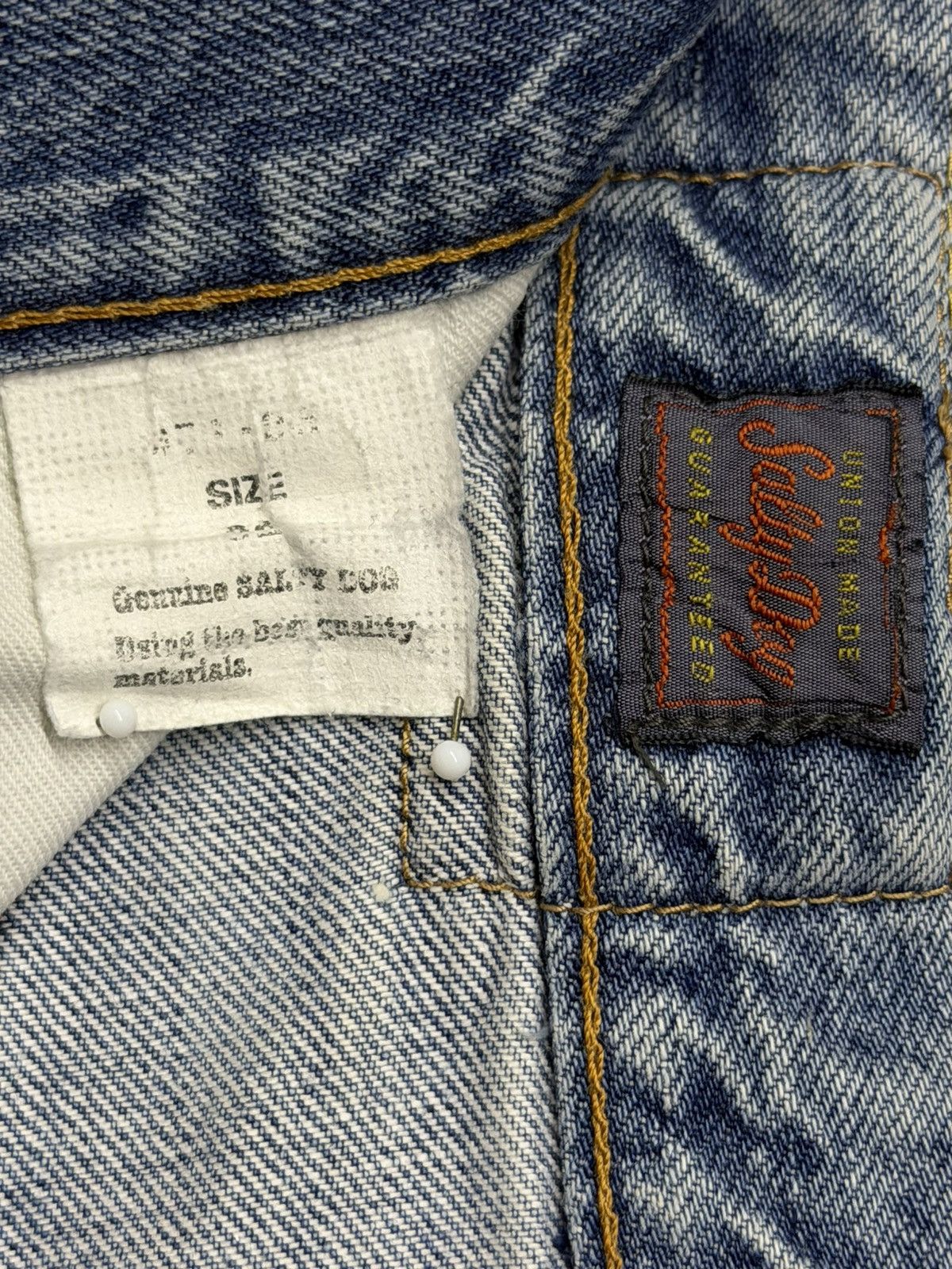 Japanese Brand Vintage 90s Salty Dog Union Made Selvedge Denim Jeans | W31 Size US 31 - 16 Thumbnail