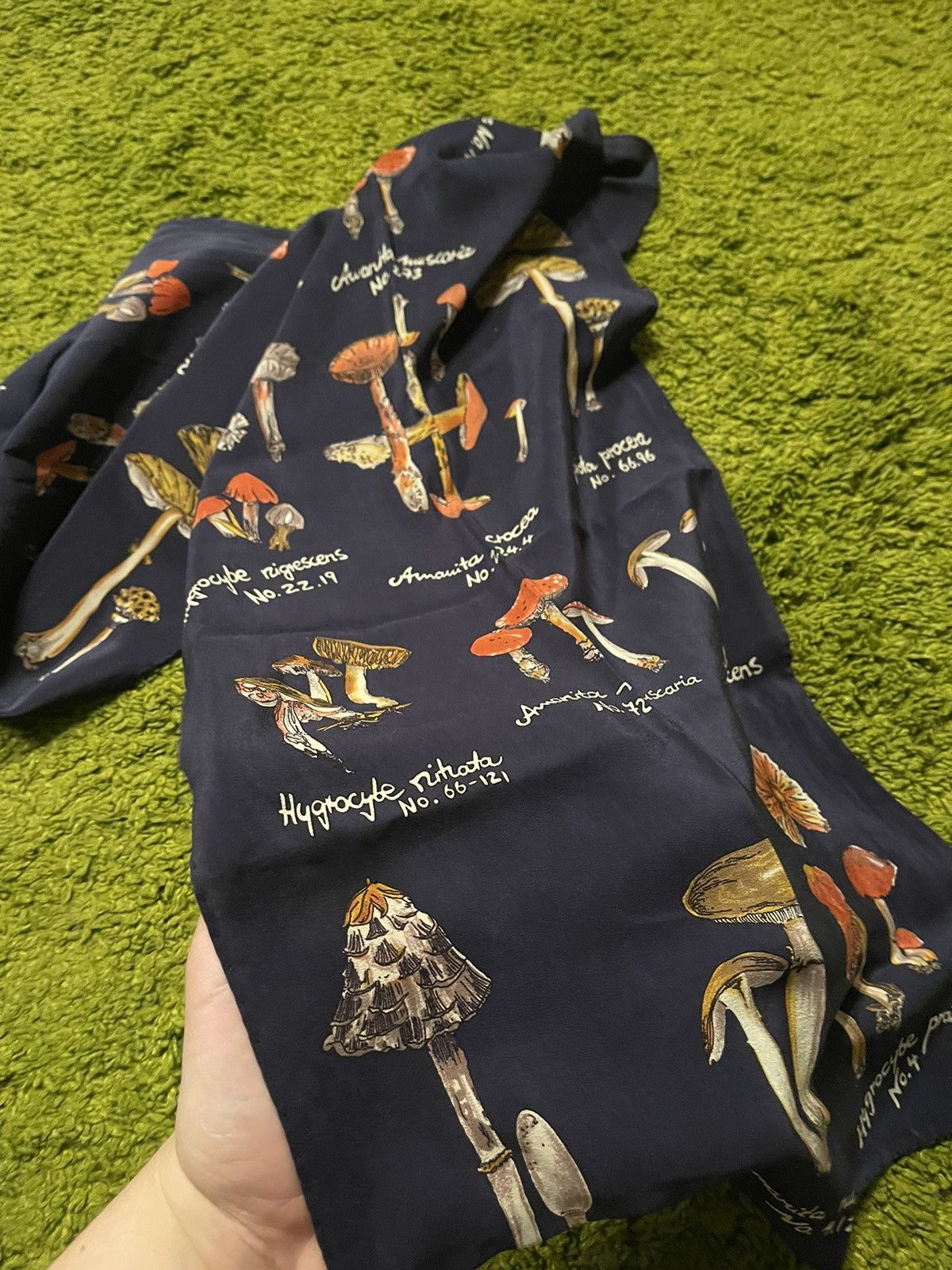 Other 🍄 Mushrooms pattern vintage silk scarf Size ONE SIZE - 6 Thumbnail