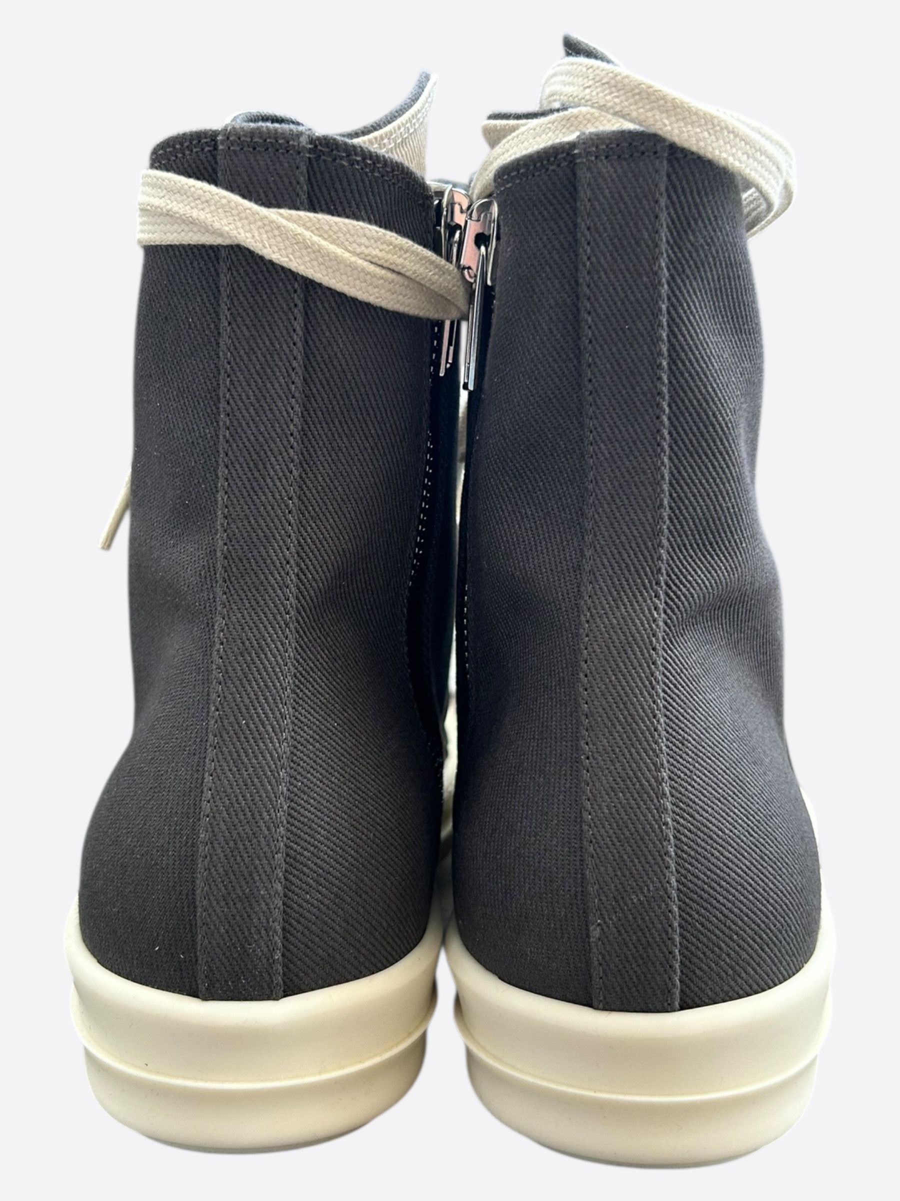 Rick Owens Rick Owens Black & White Hustler High Top Sneakers Size US 10.5 / EU 43-44 - 4 Thumbnail