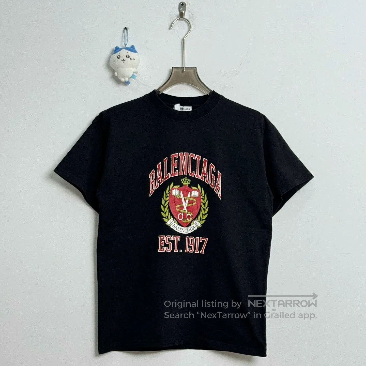 Balenciaga Balenciaga Black Scissors Logo Short Sleeve T-Shirt. Size US XS / EU 42 / 0 - 1 Thumbnail