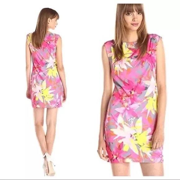 Trina Turk Trina Turk Floral Sheath Sleeveless Dress M Tropical FELANA Size M / US 6-8 / IT 42-44 - 1 Thumbnail