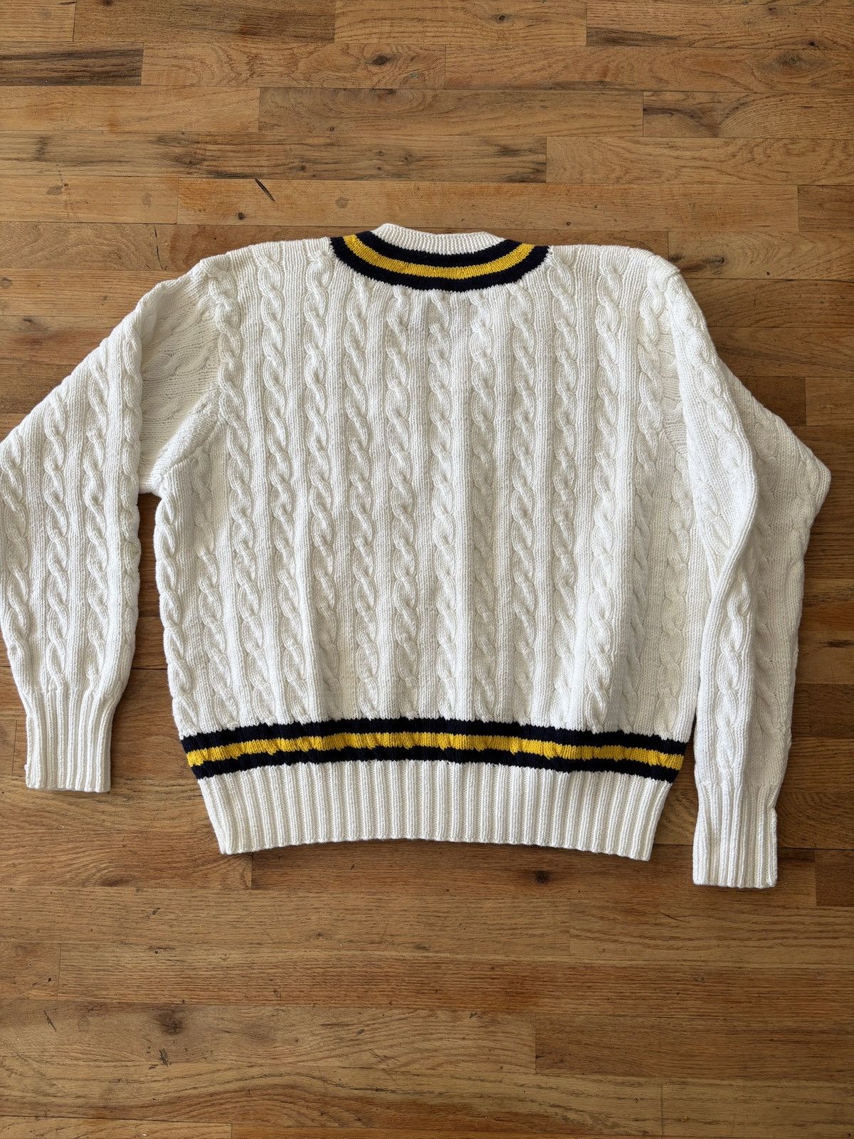 Ralph Lauren Polo Sport Ralph Lauren Tennis Cable Knit Cricket Sweater Size US XL / EU 56 / 4 - 2 Thumbnail