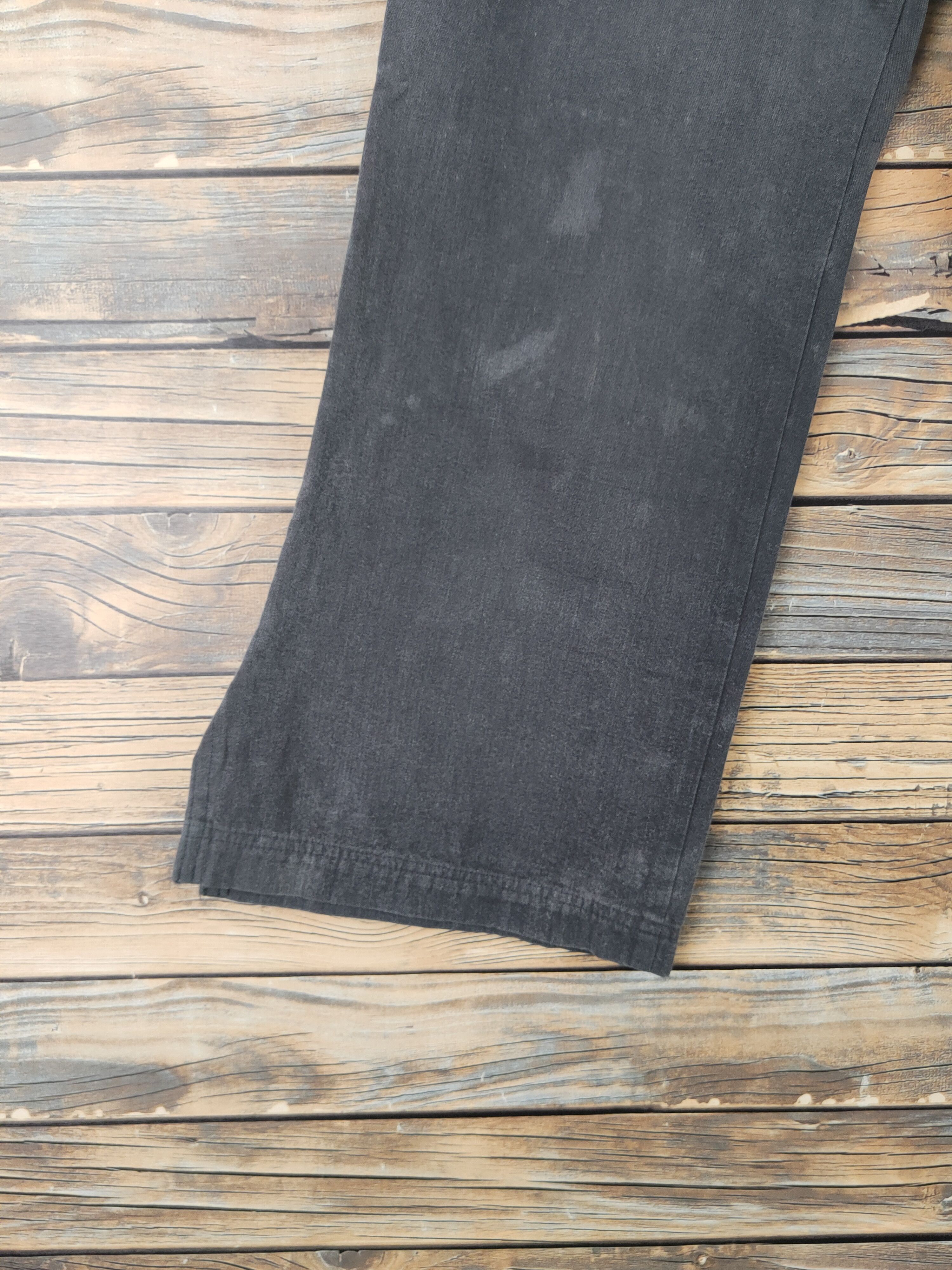 Y's DL Y's bis Limi Black Faded Casual Pants #46-051 Size 26" / US 2 / IT 38 - 4 Thumbnail