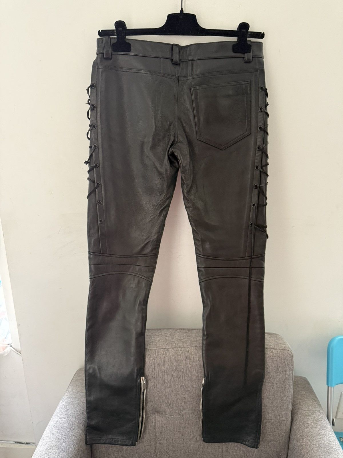 Saint Laurent Paris Saint laurent FW14 full leather biker pants SAMPLE read desc Size US 30 / EU 46 - 2 Thumbnail