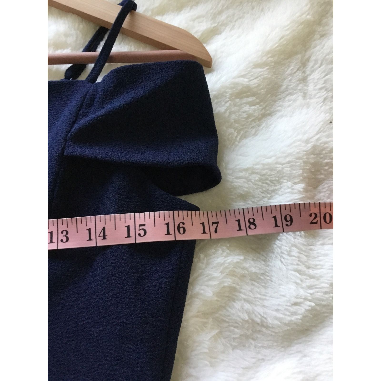 Other Storee Navy Blue Off-Shoulder Zip-Up Formal Dress Size M / US 6-8 / IT 42-44 - 14 Thumbnail