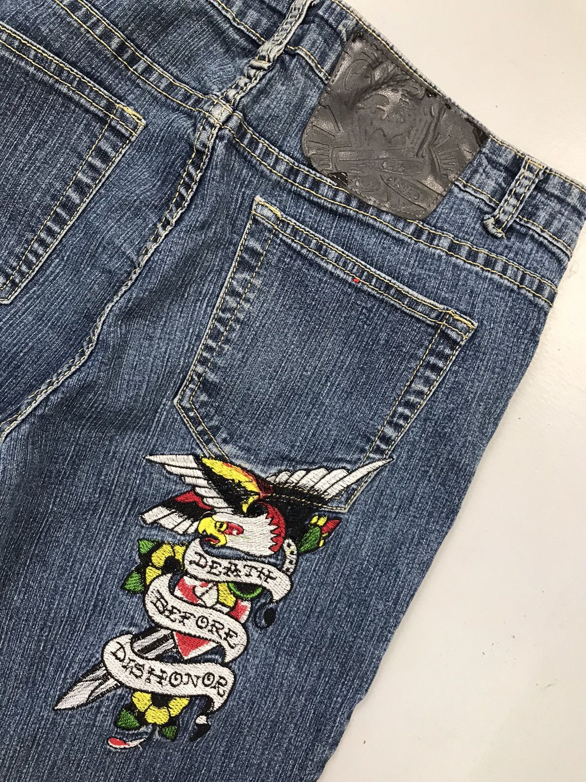 Ed Hardy Vintage Ed hardy embroidered denim Size 32" / US 10 / IT 46 - 14 Thumbnail