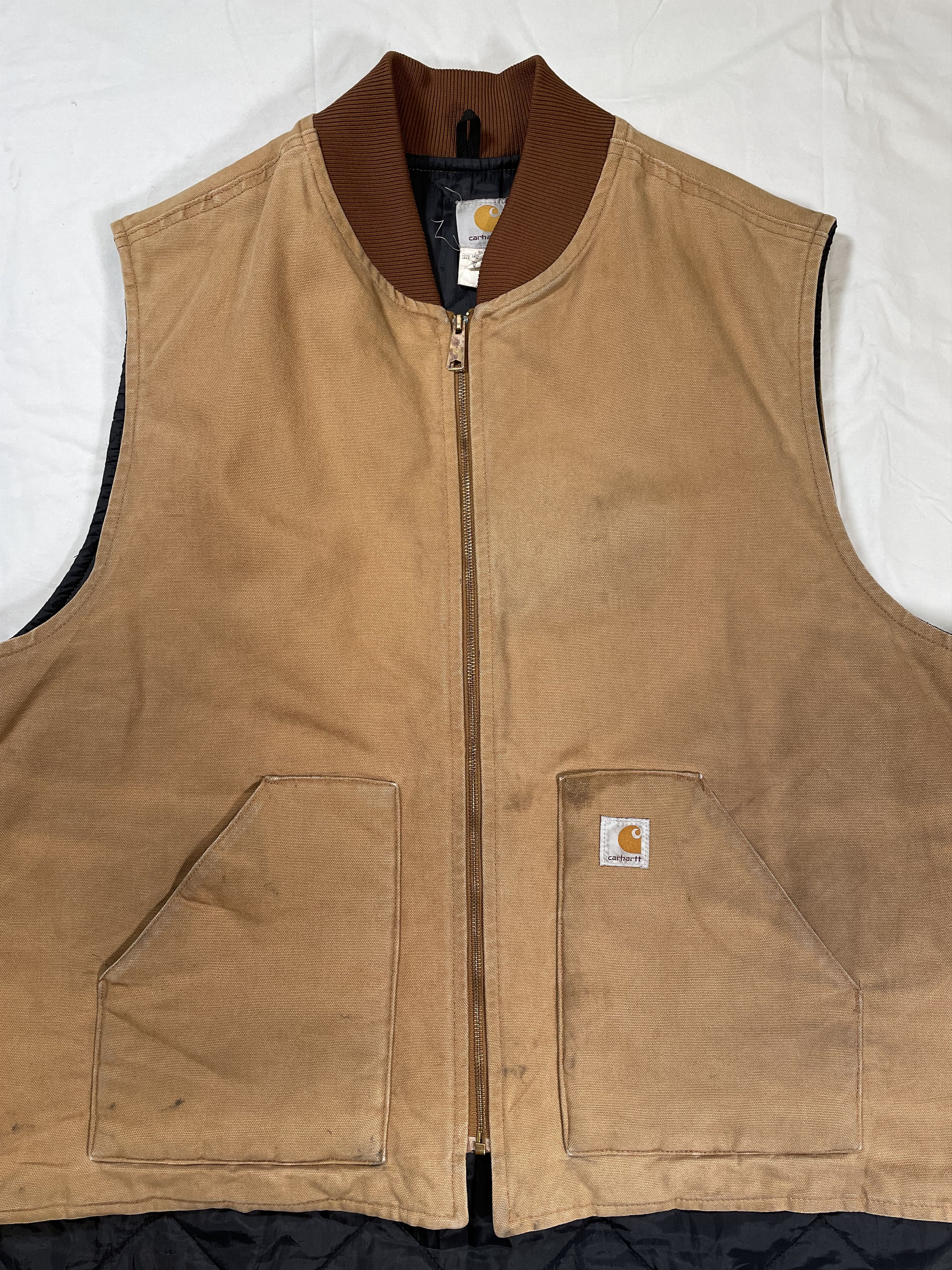 Carhartt × Vintage VTG 2000's Carhartt Heavy Canvas Work Vest Size US XXL / EU 58 / 5 - 4 Thumbnail