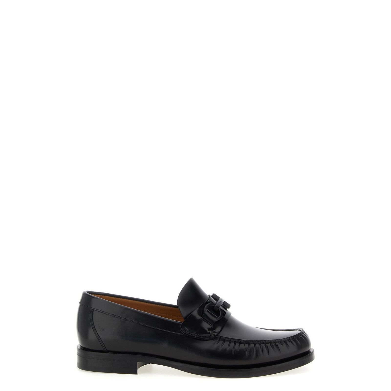FERRAGAMO Fort Black Leather Loafers New & Authentic (Men's