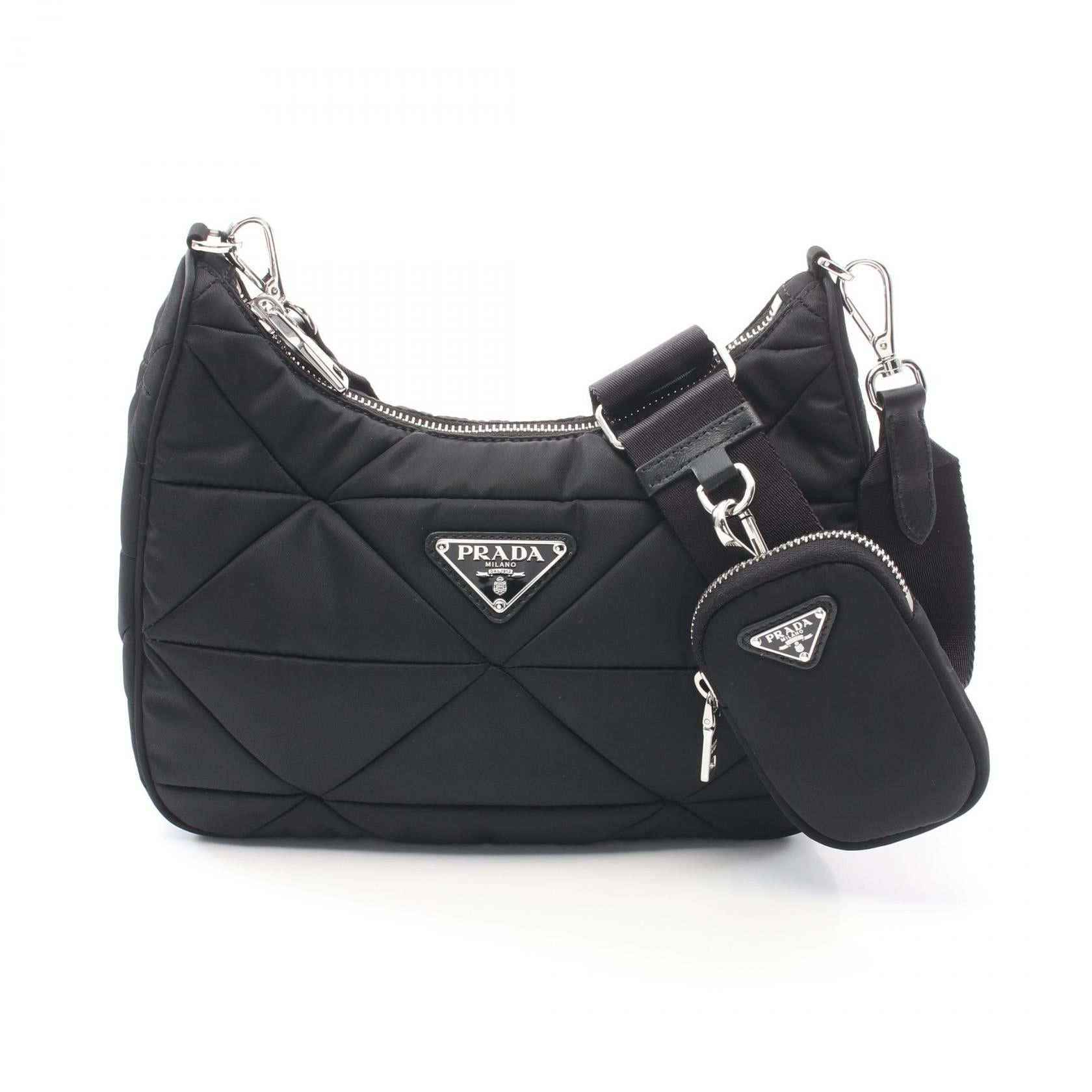 Prada Prada Tessuto Quilting Shoulder Bag Nylon Black Size ONE SIZE - 1 Thumbnail