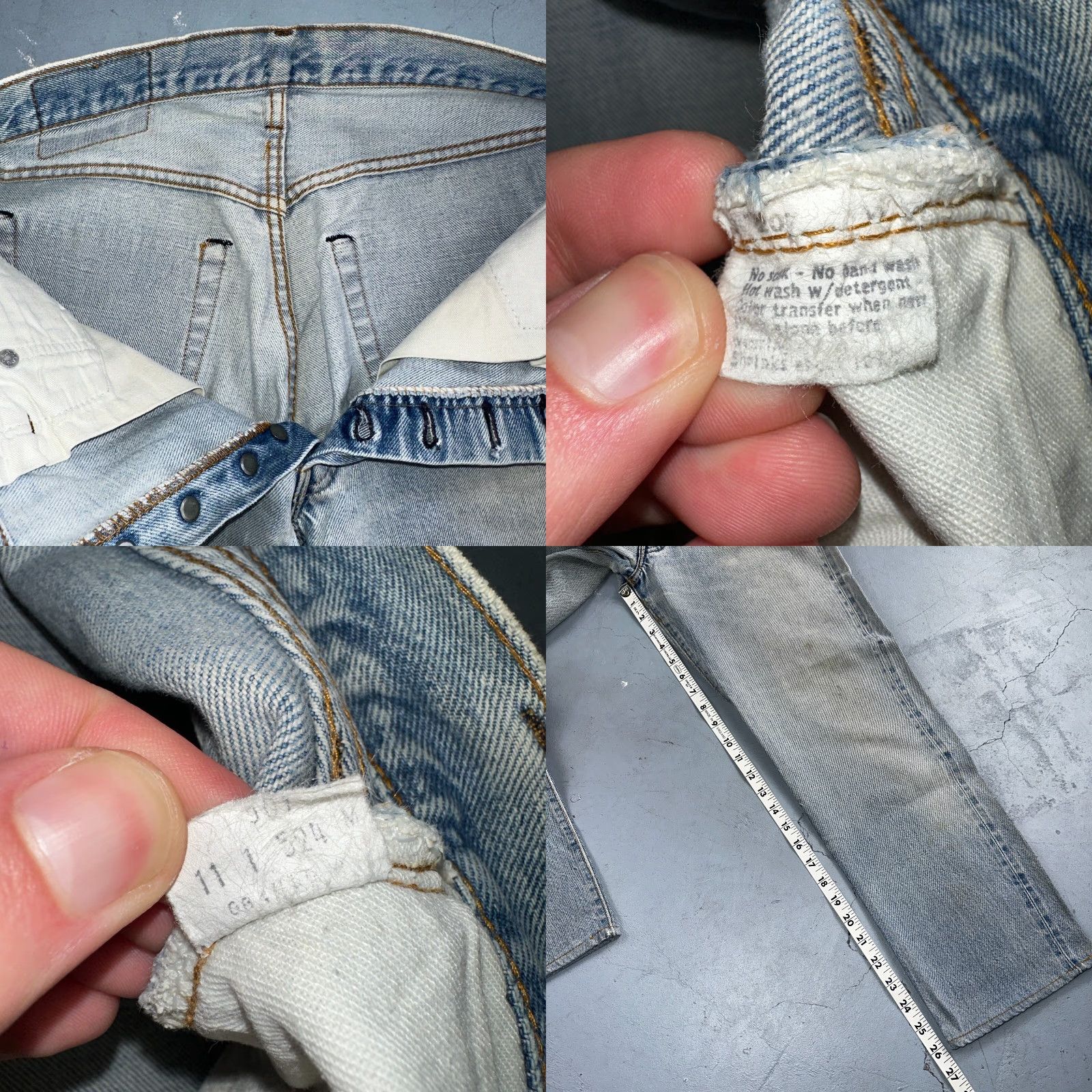 Levi's VINTAGE Levi's 501 Jeans Men Regular 30x26 Blue Light Wash 1980s 80s USA Distressed Slim Straight XX 501 Series Mens Size US 30 / EU 46 - 8 Thumbnail