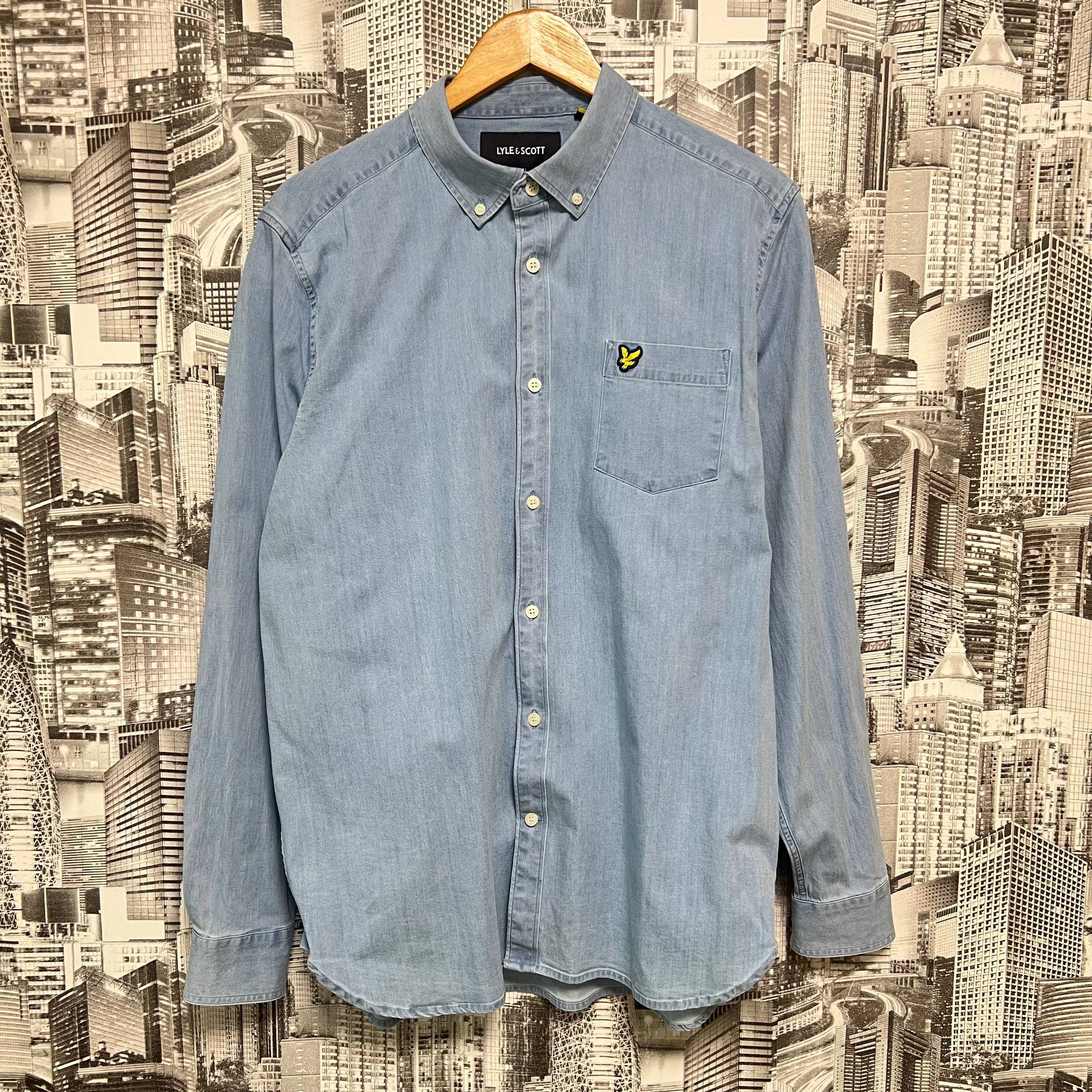 Lyle & Scott Lyle Scott Denim Button Ups Shirt Size L Size US L / EU 52-54 / 3 - 1 Thumbnail