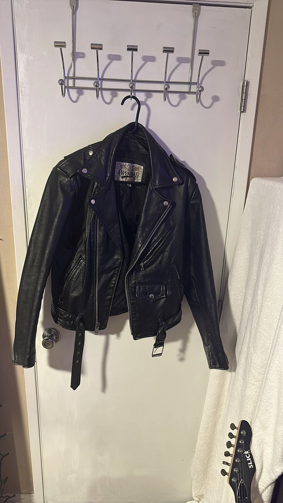 Other Vintage Black Leather Motorcycle Jacket size 40 (large) Size US L / EU 52-54 / 3 - 1 Thumbnail