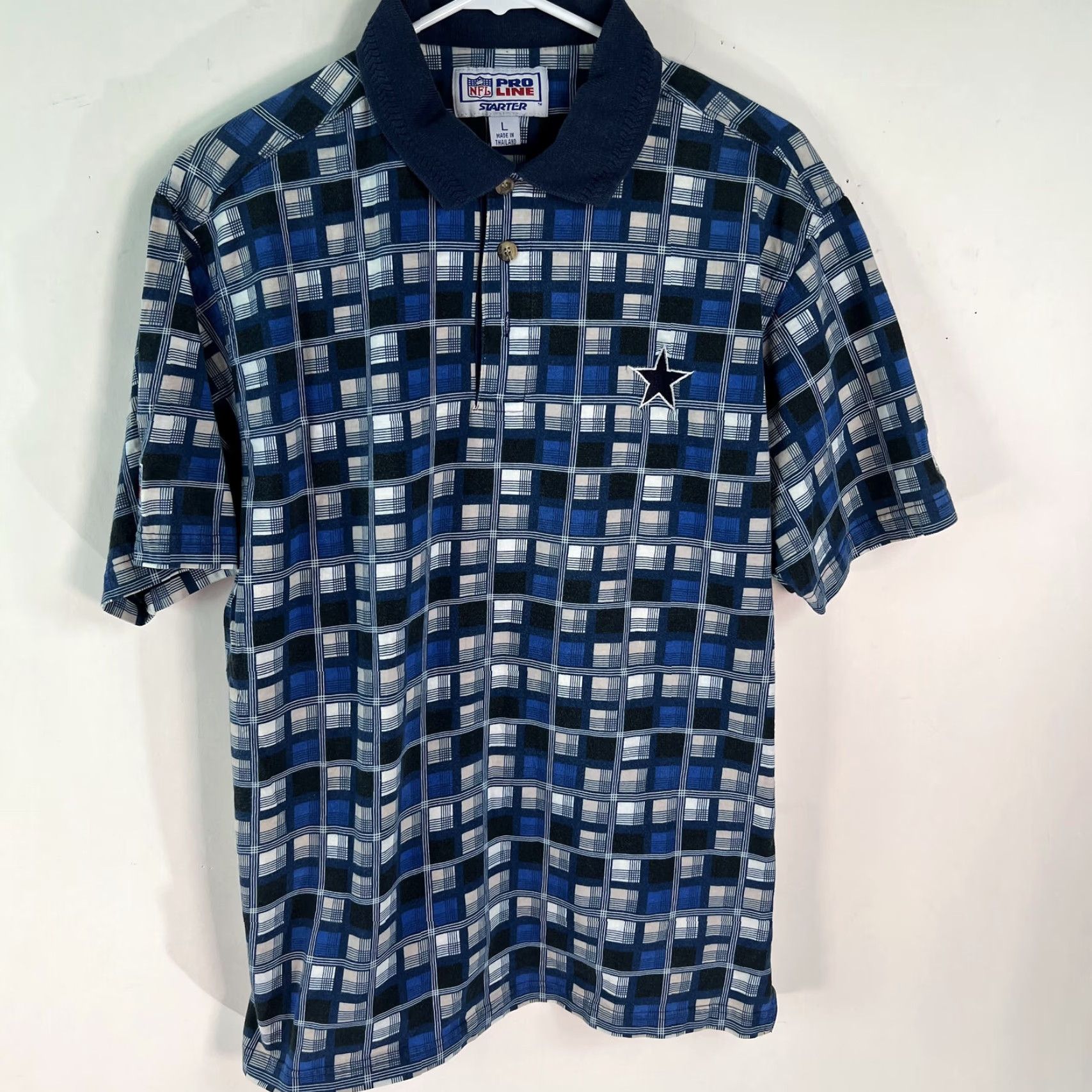 Starter NFL Pro Line Starter Mens Short Sleeves Dallas Blue Polo Shirt Size L Size US L / EU 52-54 / 3 - 2 Thumbnail