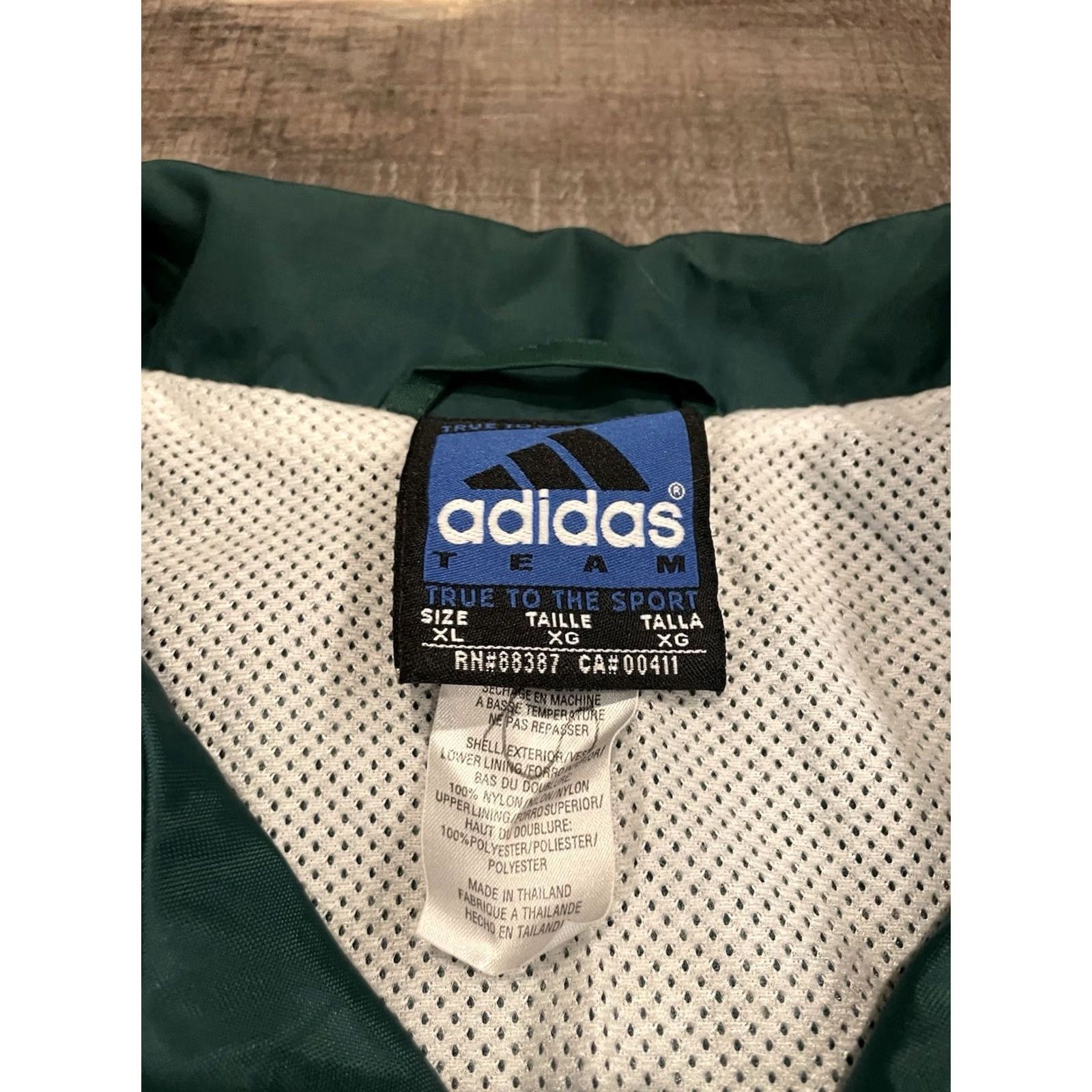 Adidas VINTAGE Adidas Tracksuit XL Jacket & Pants Windbreaker Green Gator Basketball 90s Streetwear Y2K Mens Size 46R - 6 Thumbnail