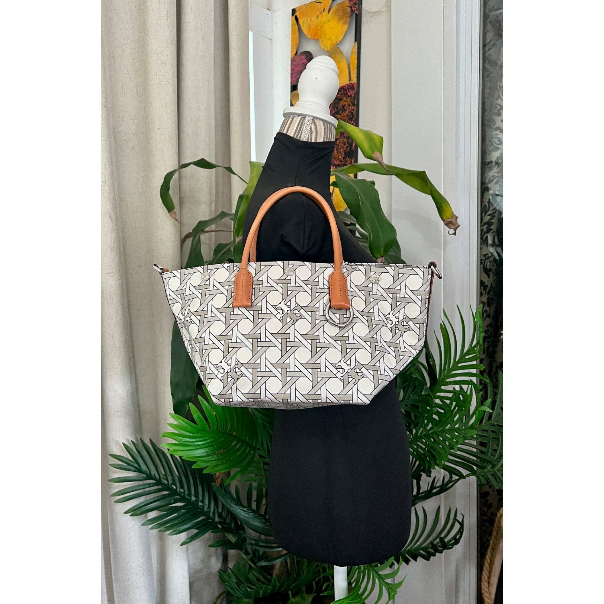 Tory Burch NWT! Tory Burch Nylon Basket Weave Handbag Size ONE SIZE - 9 Thumbnail