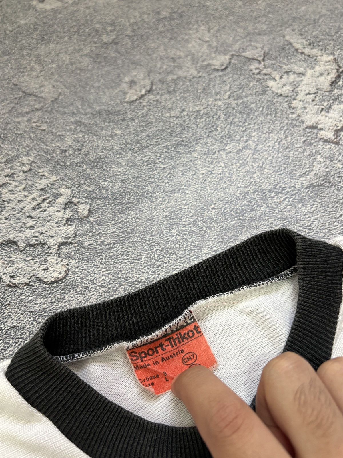 Vintage VTG 70s 80s Peugeot Sport Cycling Jersey Checkerboard L Size US L / EU 52-54 / 3 - 7 Thumbnail