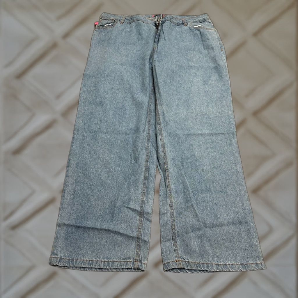 Vintage Woman Within Jeans Womens 18W Blue Denim Cotton Straight Casual Natural NWD Size 40" / US 18 - 1 Thumbnail