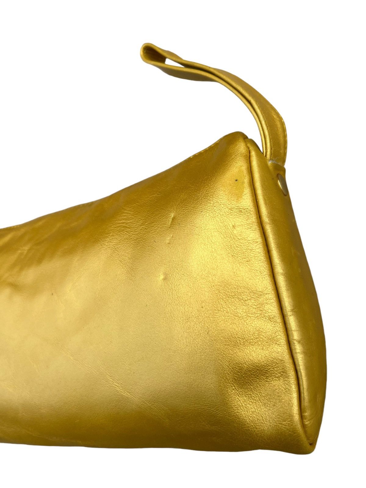 A.P.C. Vintage A.P.C. Patina Leather Yellow Gold Clutch Bag Size ONE SIZE - 6 Thumbnail