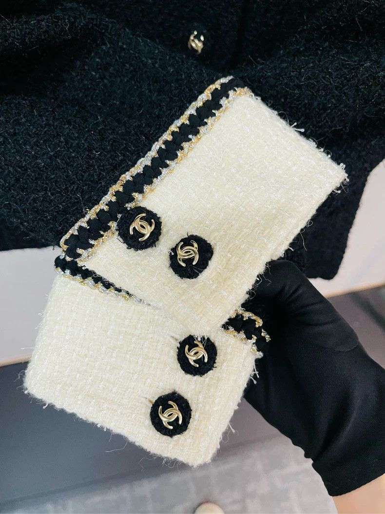 Chanel Chanel Kangpeng black and white tweed jacket 2504-Nextarro Size M / US 6-8 / IT 42-44 - 3 Thumbnail