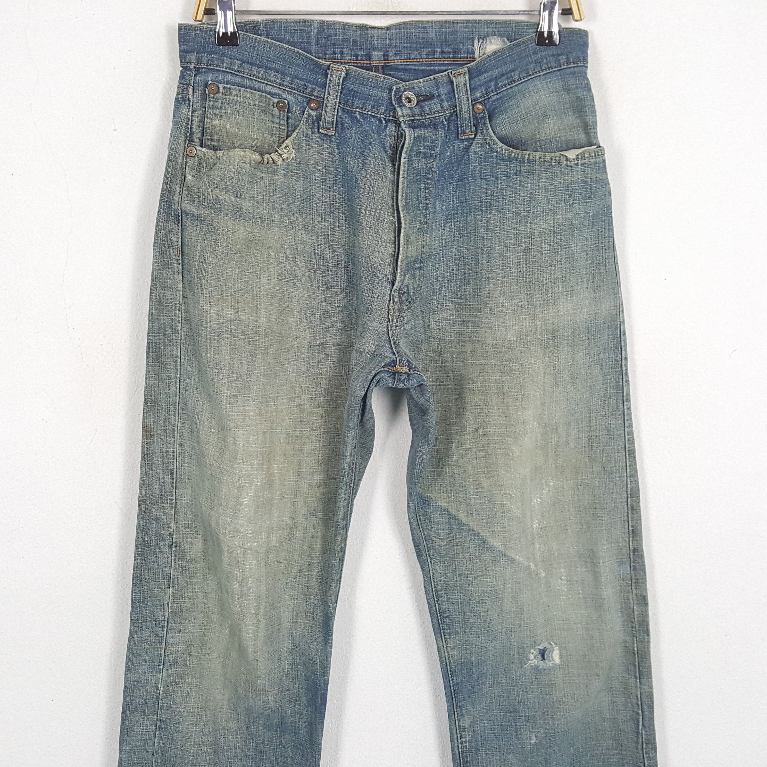 Japanese Brand × Sugar Cane × Vintage Vintage SUGAR CANE Japanese Fashion Brand Distressed Jeans Size US 31 - 2 Thumbnail