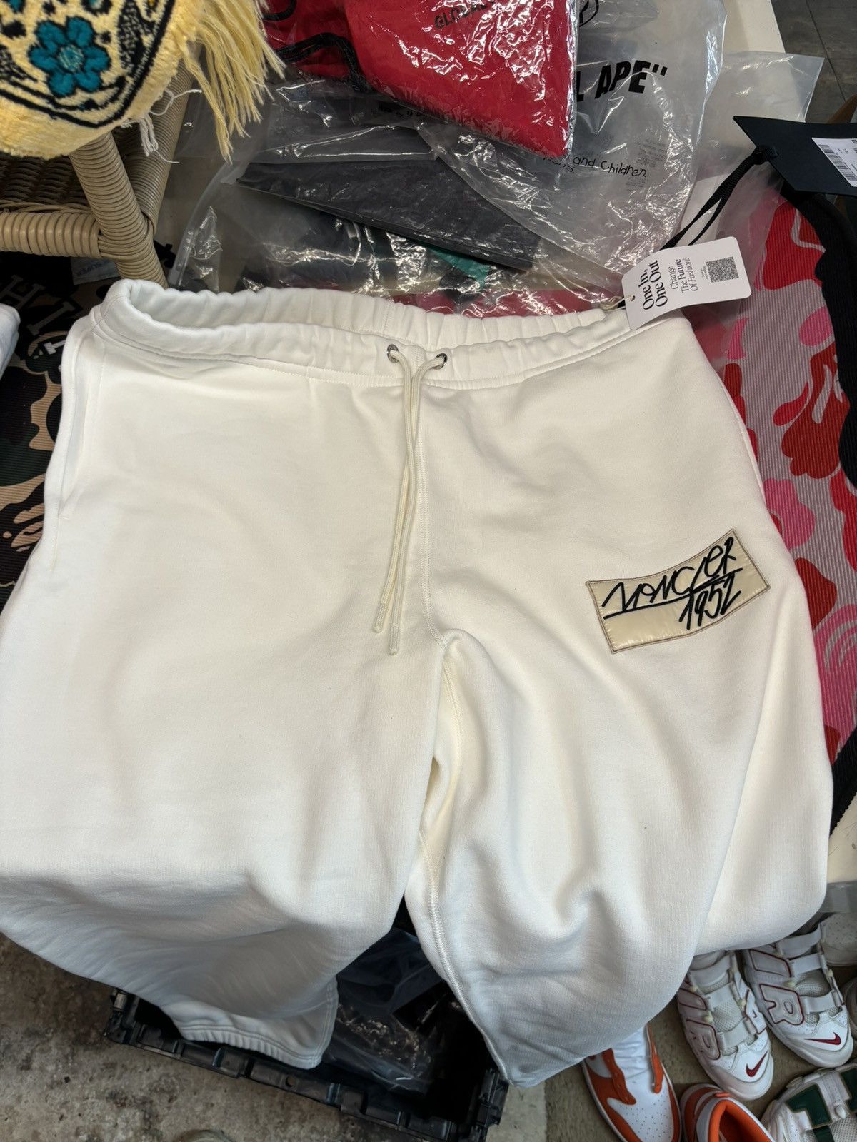 image of Moncler Sweat Pants in White, Men's (Size 36)