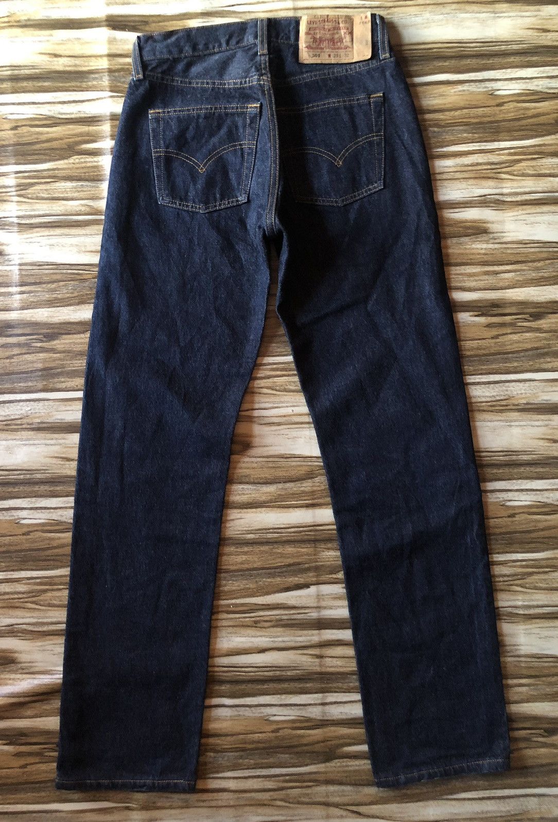 Levi's Size 29x31 Vtg 501 USA Late 90s Button Fly Dark blue Denim Size US 28 / EU 44 - 3 Thumbnail