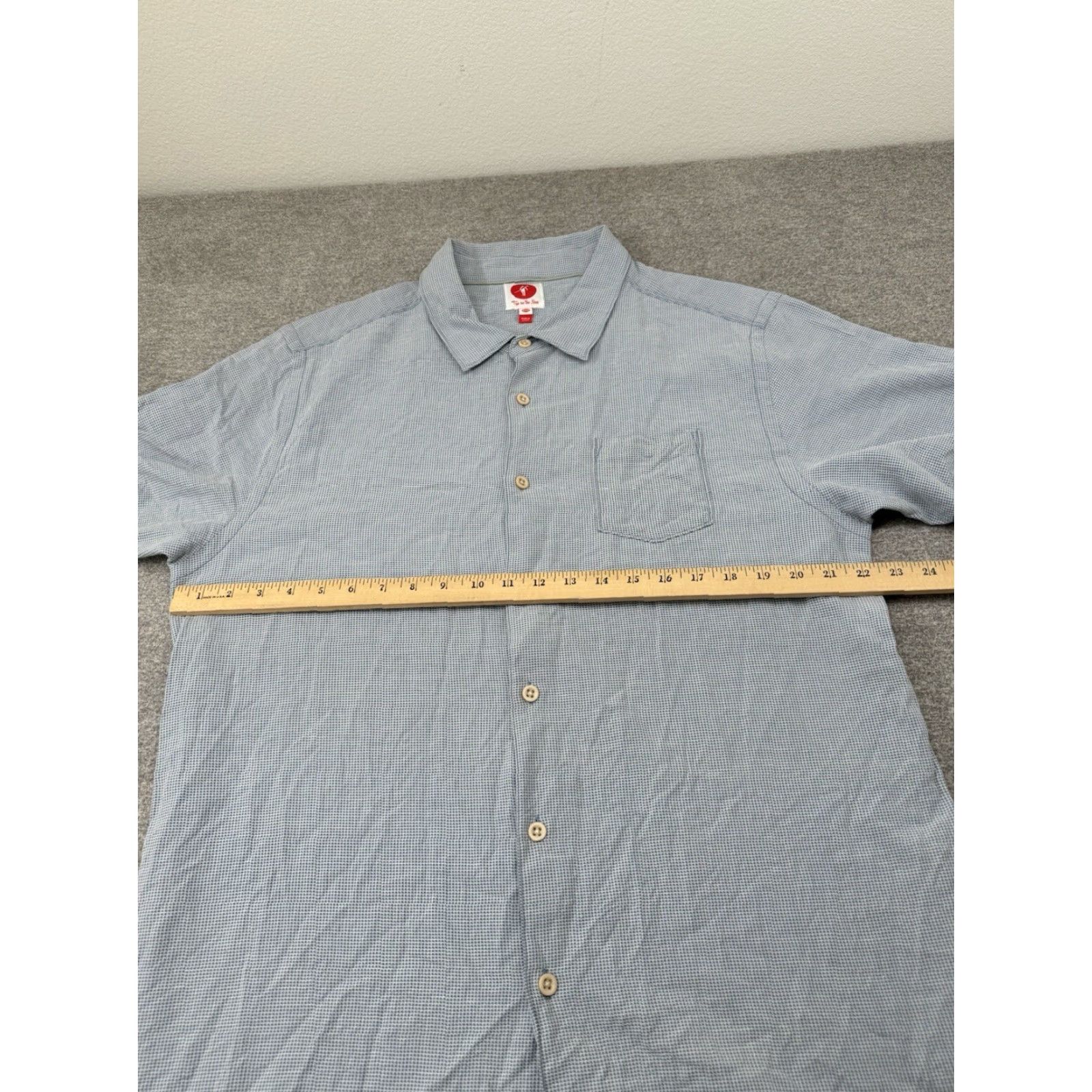 Vintage Toes on the Nose Button-Up Shirt Men's XXL Blue Short Sleeve Casual Travel Button Front Pocket Beach Tropical 2XL White, Tan? Size US XXL / EU 58 / 5 - 4 Thumbnail