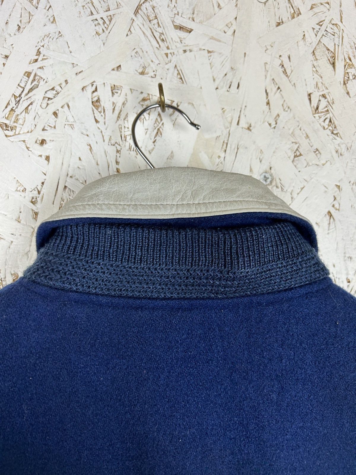 Adidas 90s Adidas America Wool Leather Varsity Bomber Jacket Blue S Size US S / EU 44-46 / 1 - 11 Thumbnail