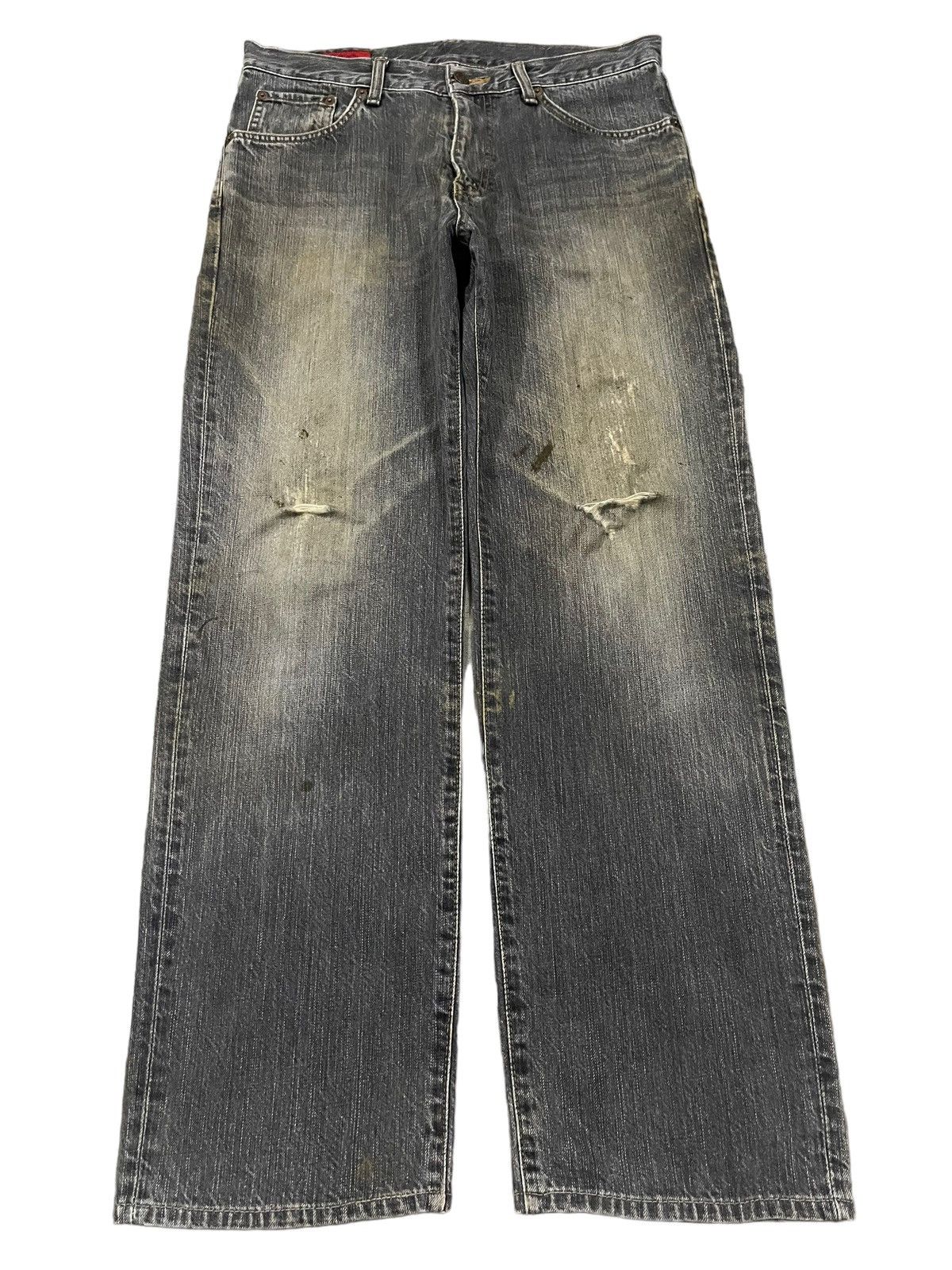 Edwin Vintage Edwin 503 Blue Wash Style Distress Jeans Size US 32 / EU 48 - 1 Thumbnail