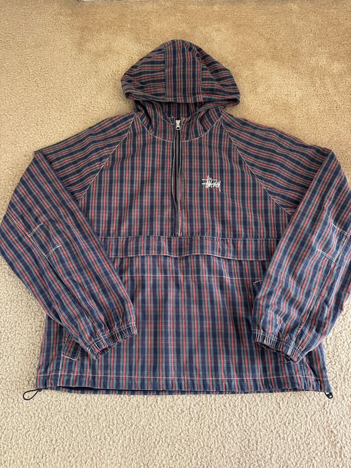 STUSSY WORK JACKET WOOL PLAID Lサイズ 90s Stussy Wool Plaid Jacket