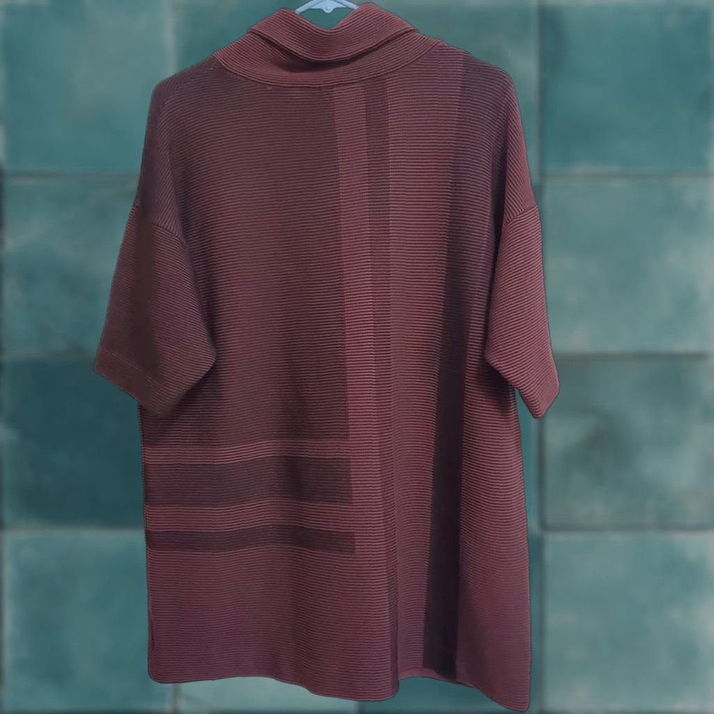 Vintage VINTAGE Ming Wang Tunic Top Women S/M Burgundy Stripe Oversized Cowl Neck Lagenlook Size M / US 6-8 / IT 42-44 - 1 Thumbnail