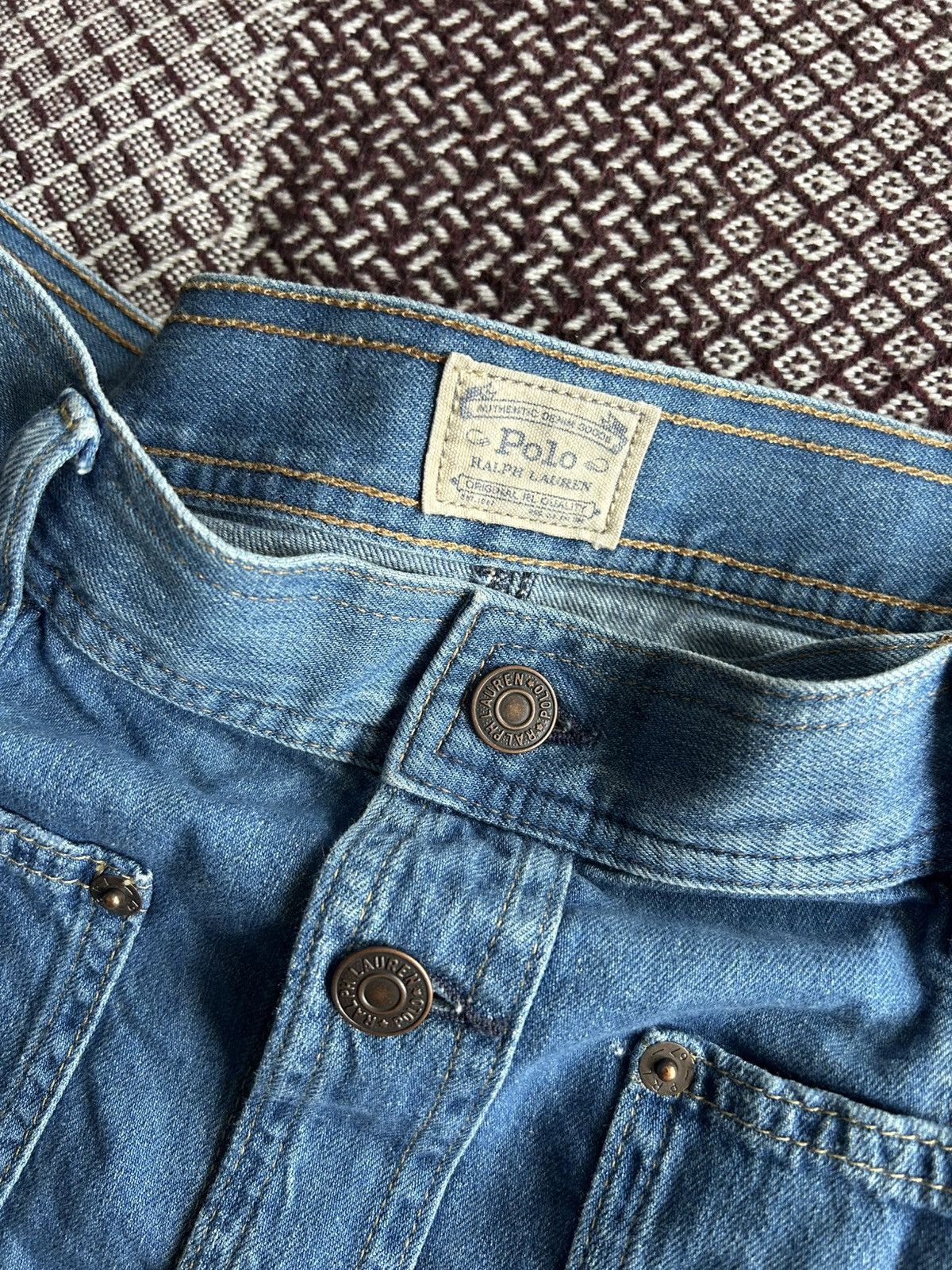 Japanese Brand × Polo Ralph Lauren Polo Ralph Lauren Denim Midi Skirt Streetwear Japanese Style Size 26" / US 2 / IT 38 - 4 Thumbnail